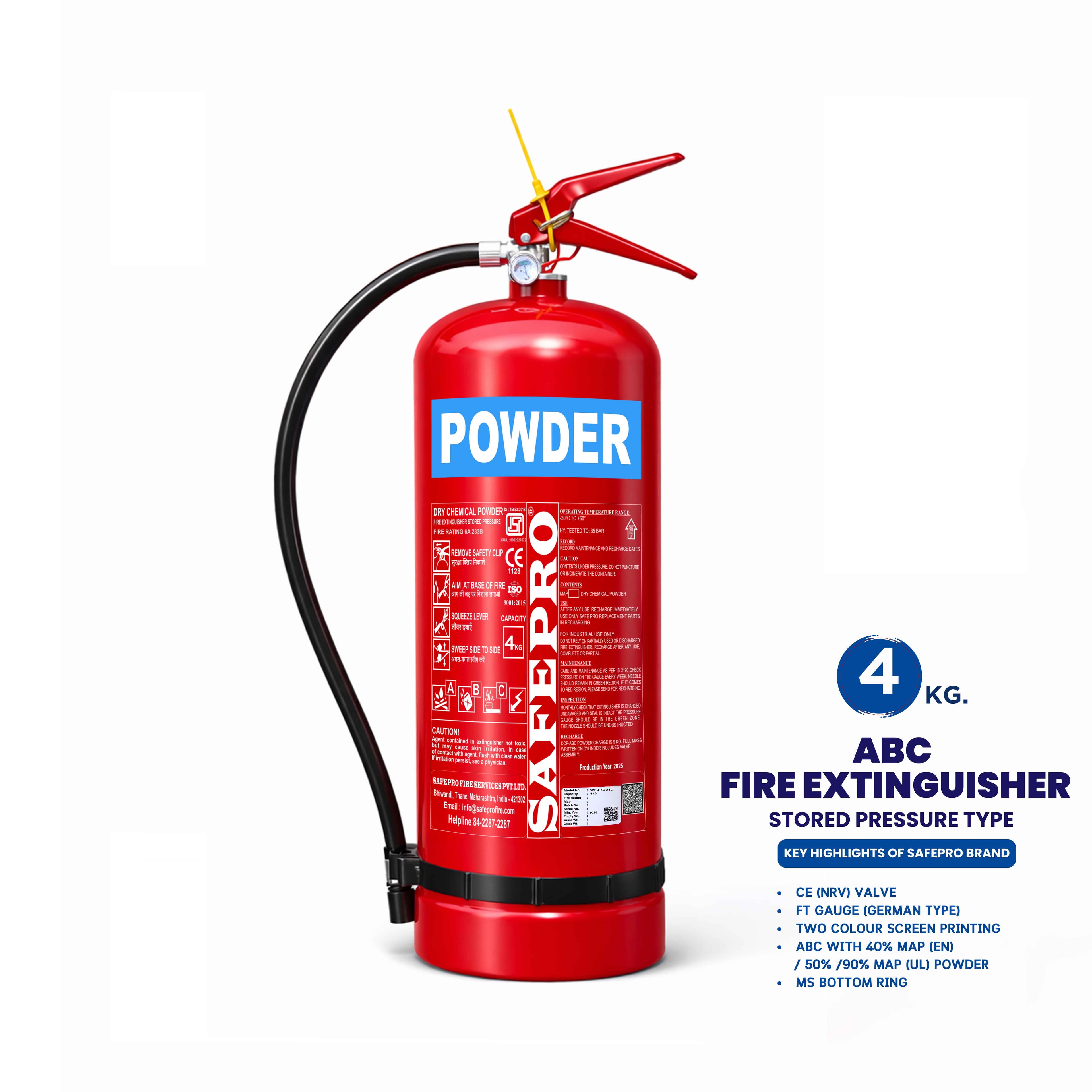 ABC Portable Fire Extinguisher - 4KG