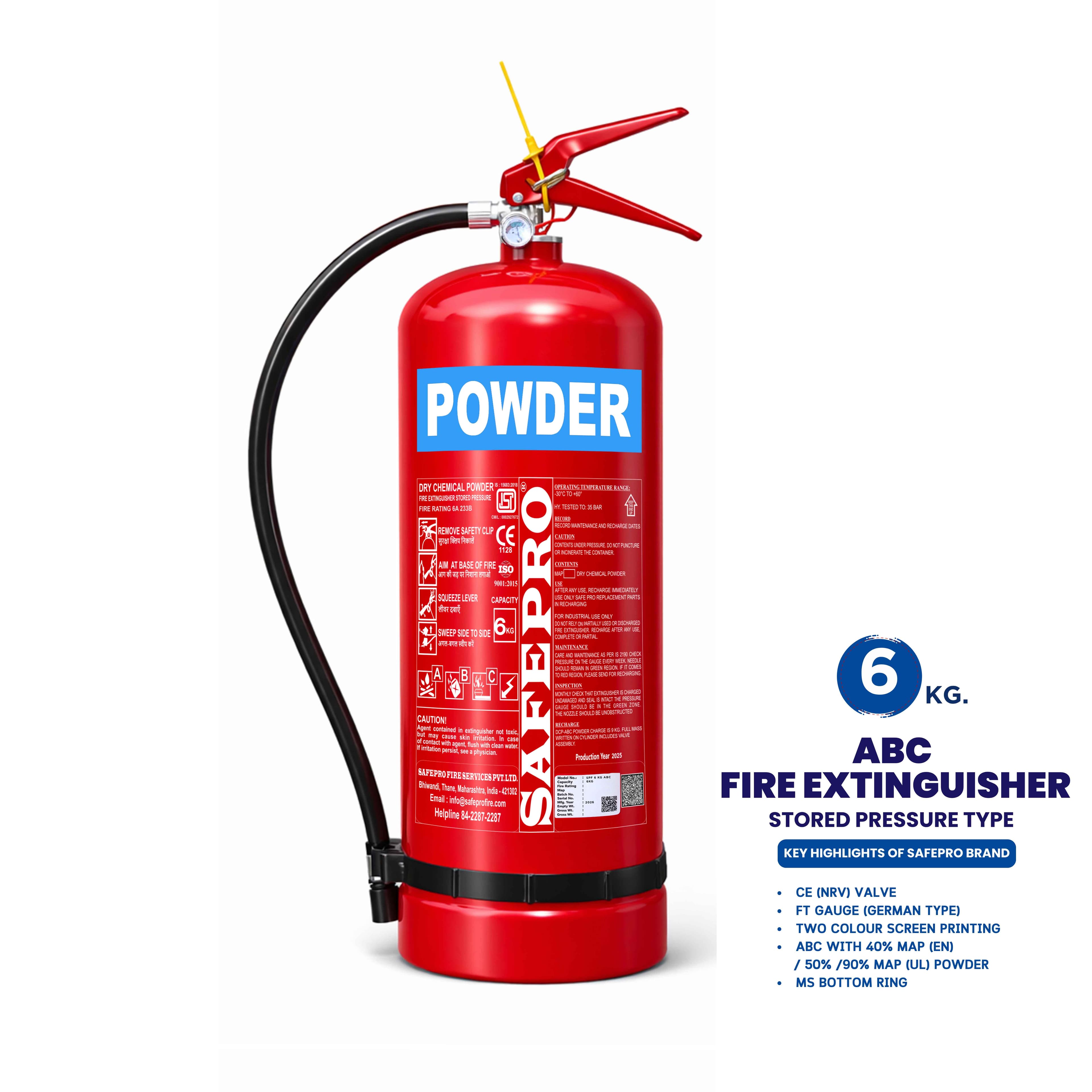 ABC Portable Fire Extinguisher - 6KG
