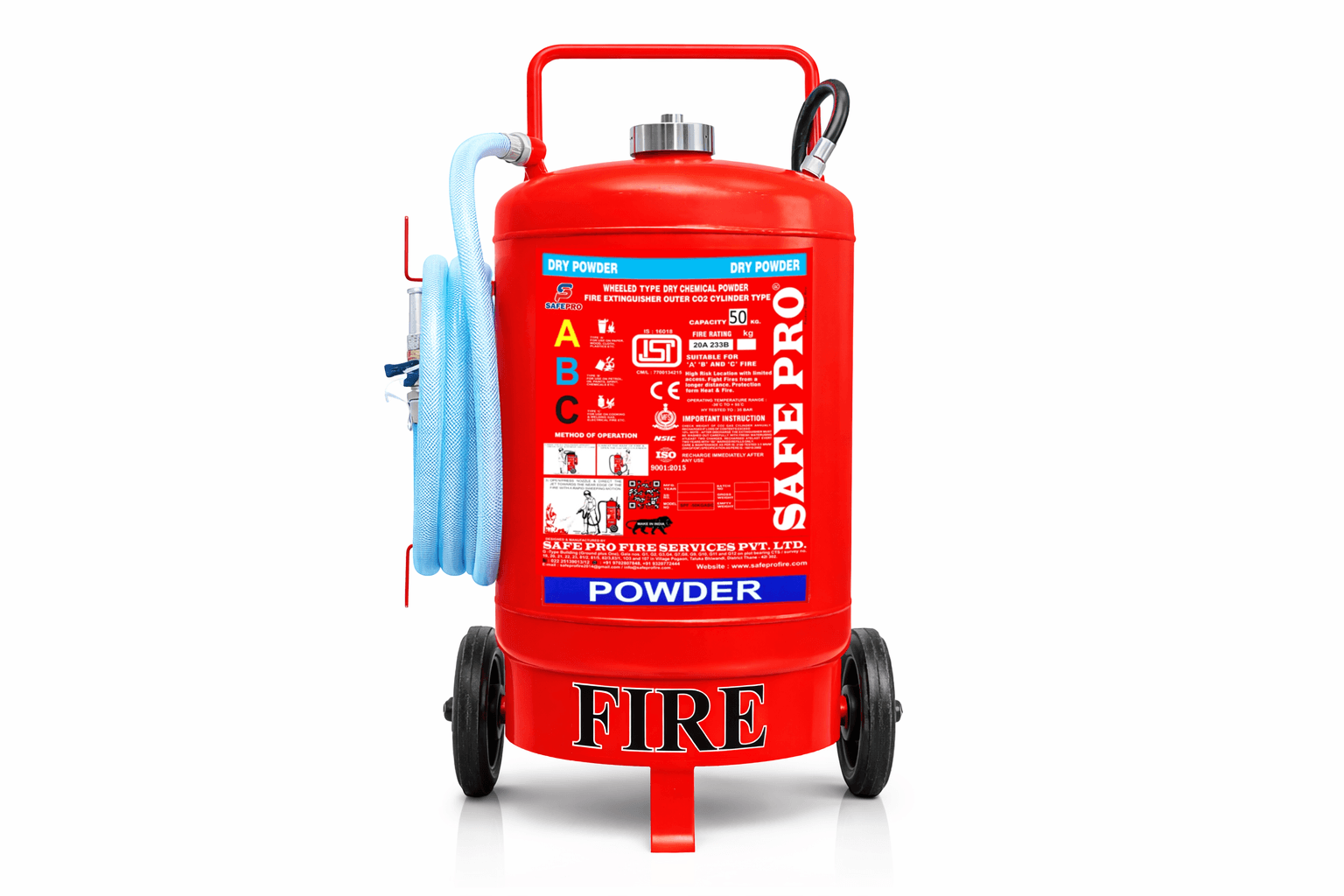ABC Wheeled Fire Extinguisher (CO2) - 50KG