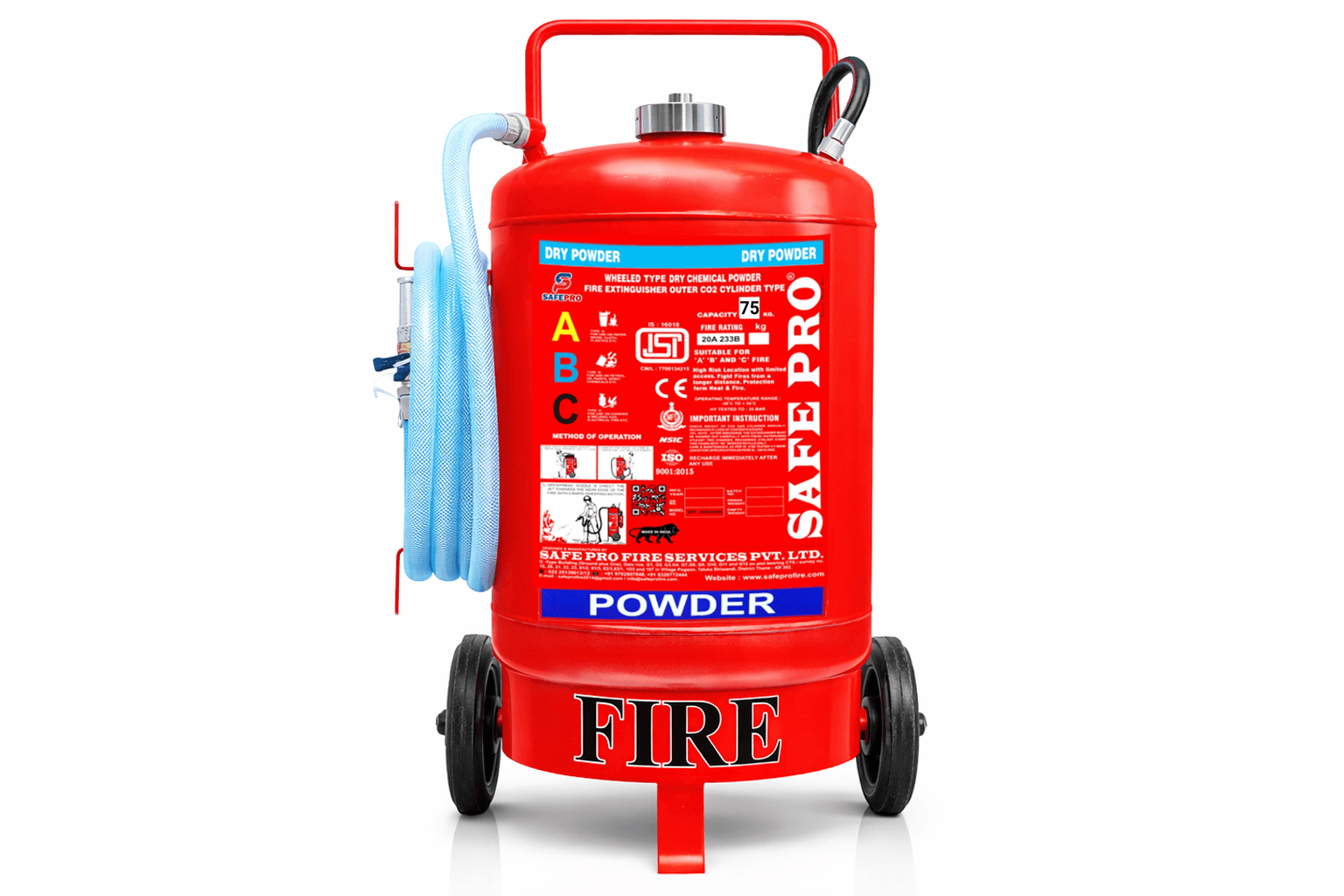 ABC Wheeled Fire Extinguisher (CO2) - 75KG