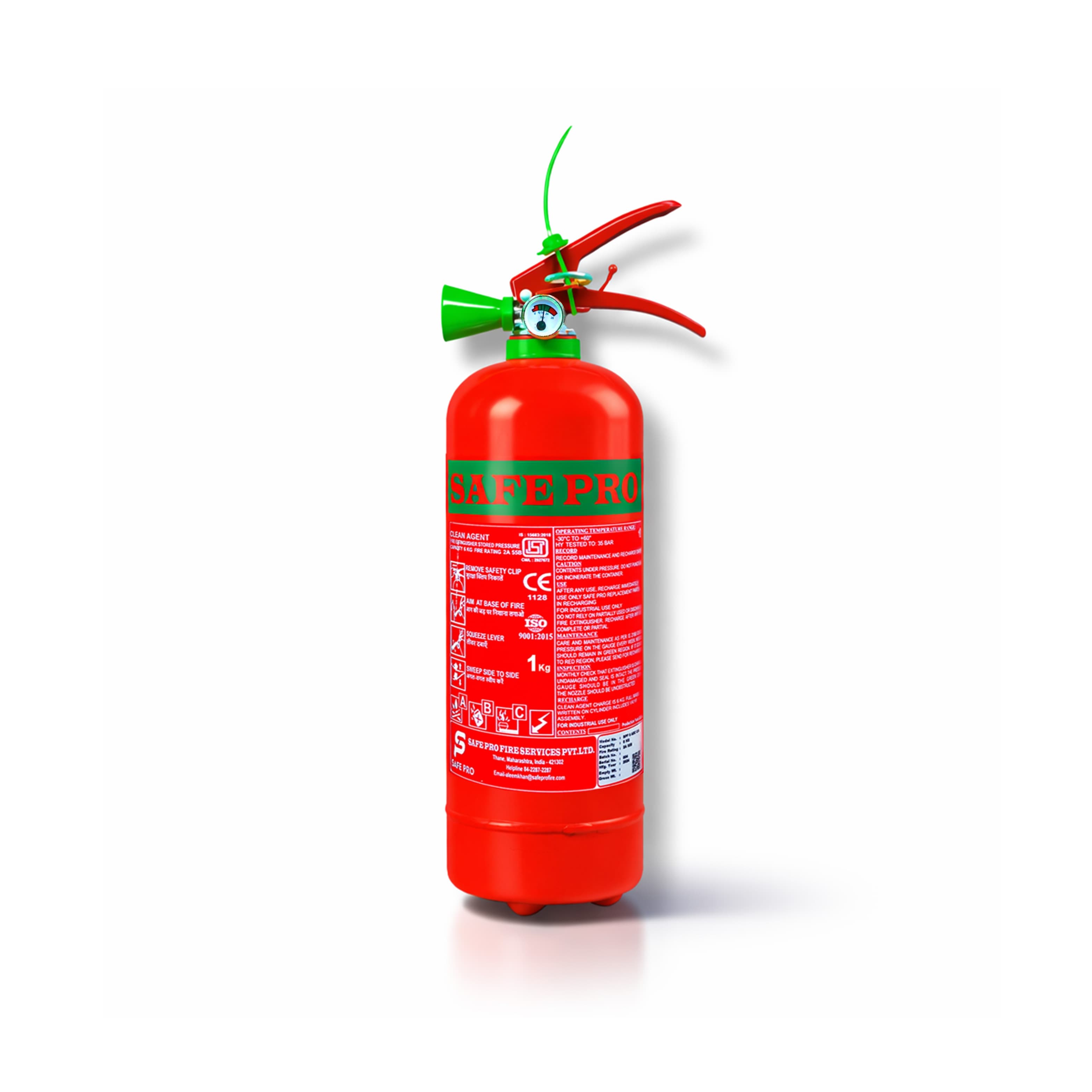 Clean Agent Portable Fire Extinguisher - 1KG