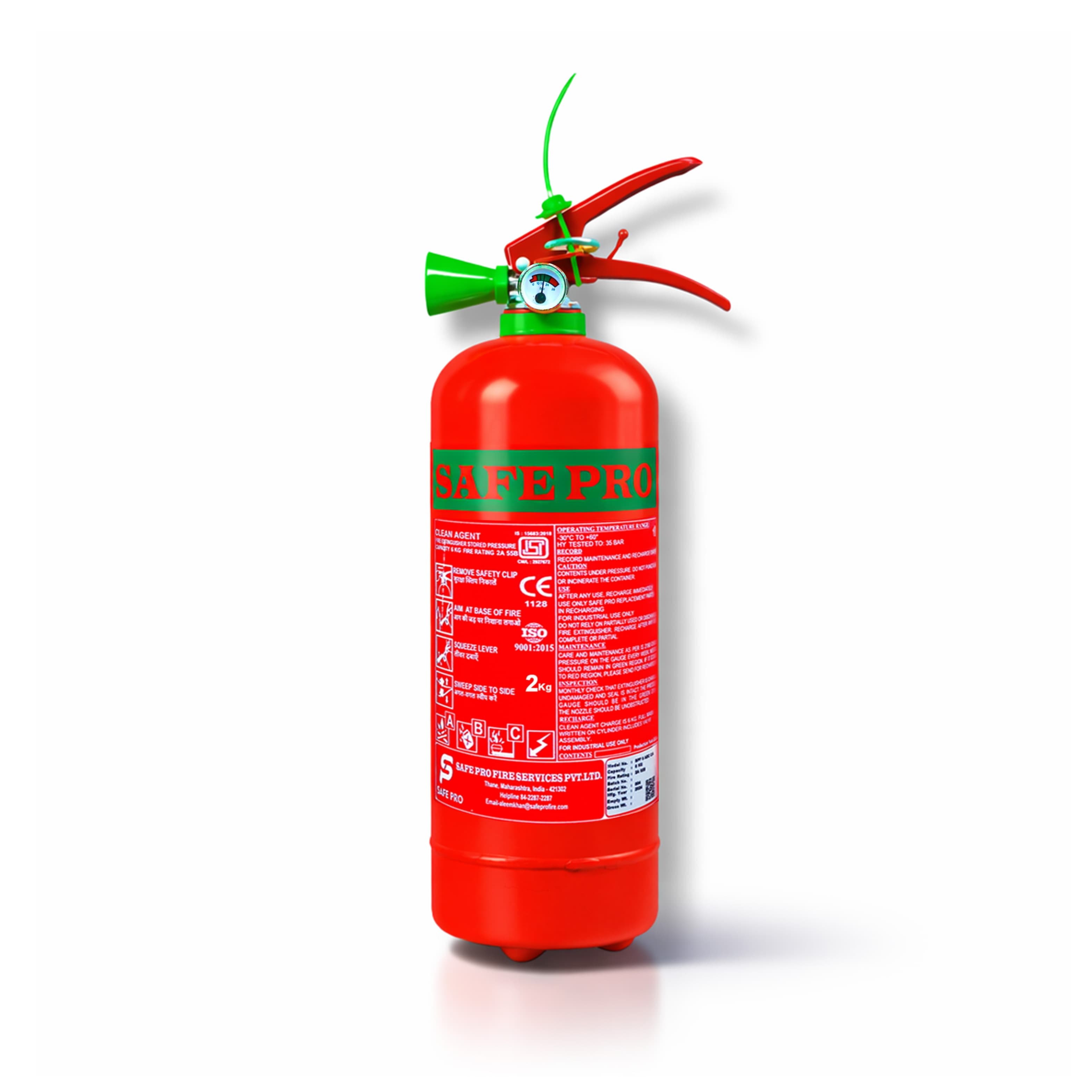 Clean Agent Portable Fire Extinguisher - 2KG