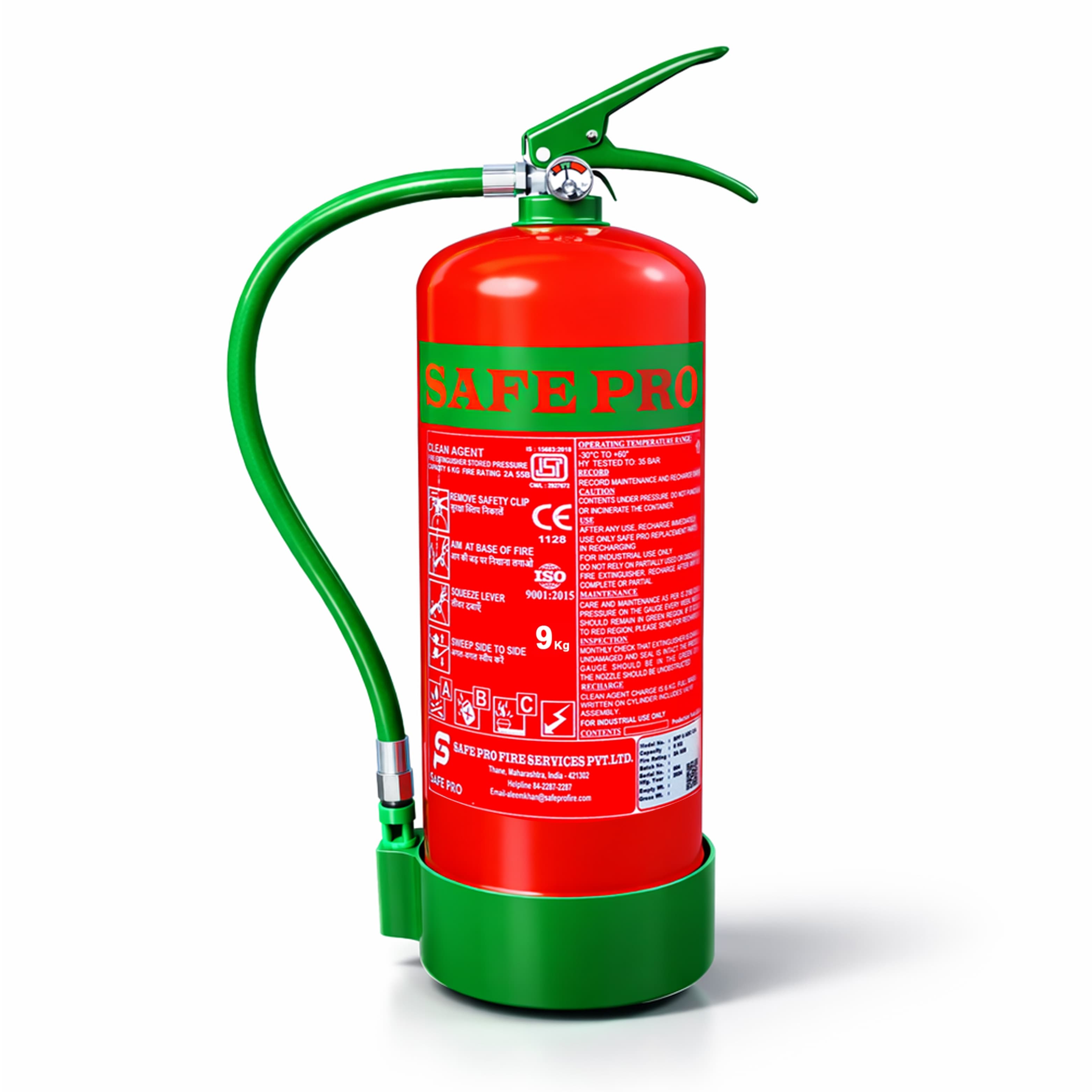 Clean Agent Portable Fire Extinguisher - 9KG