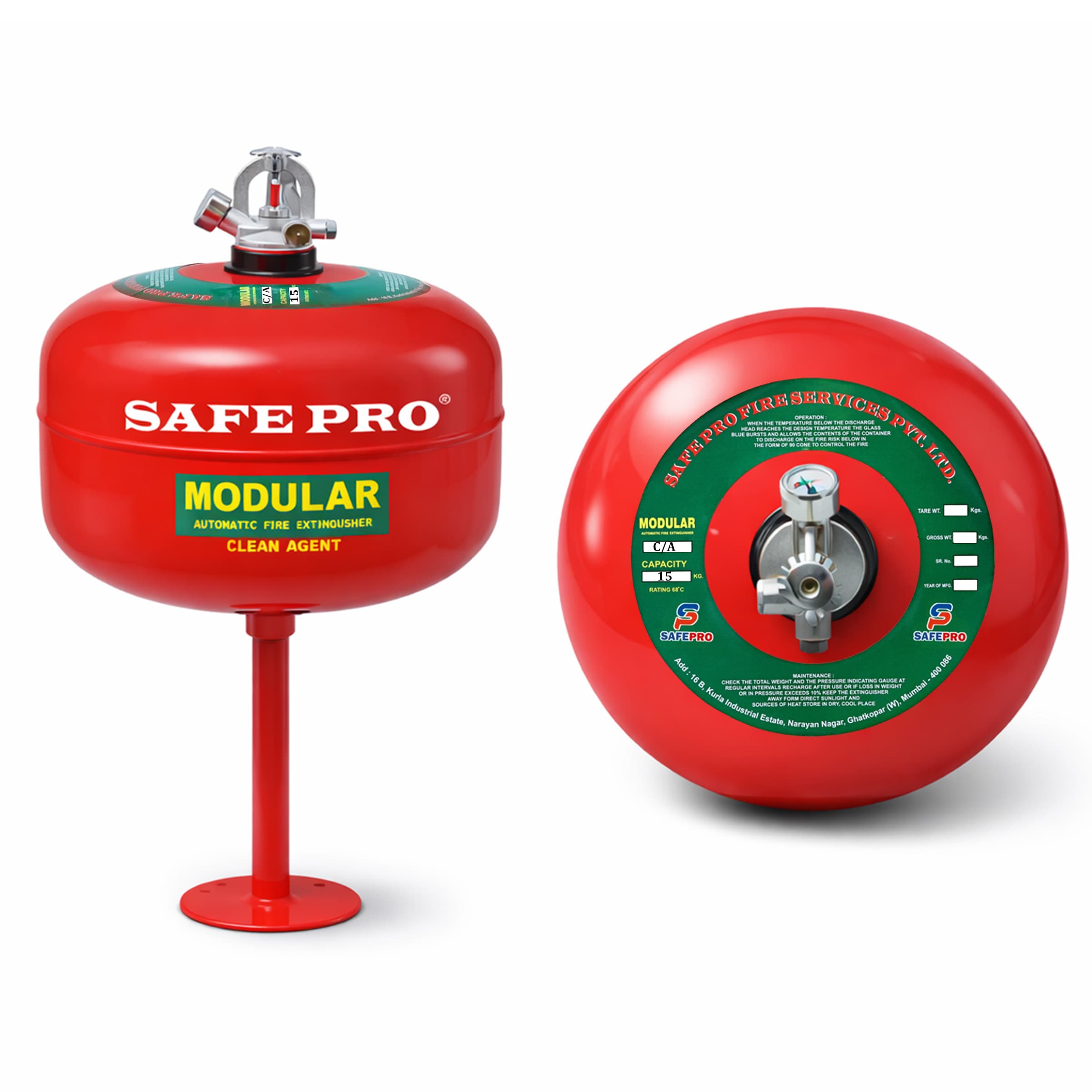 Clean Agent Modular Fire Extinguisher - 15KG