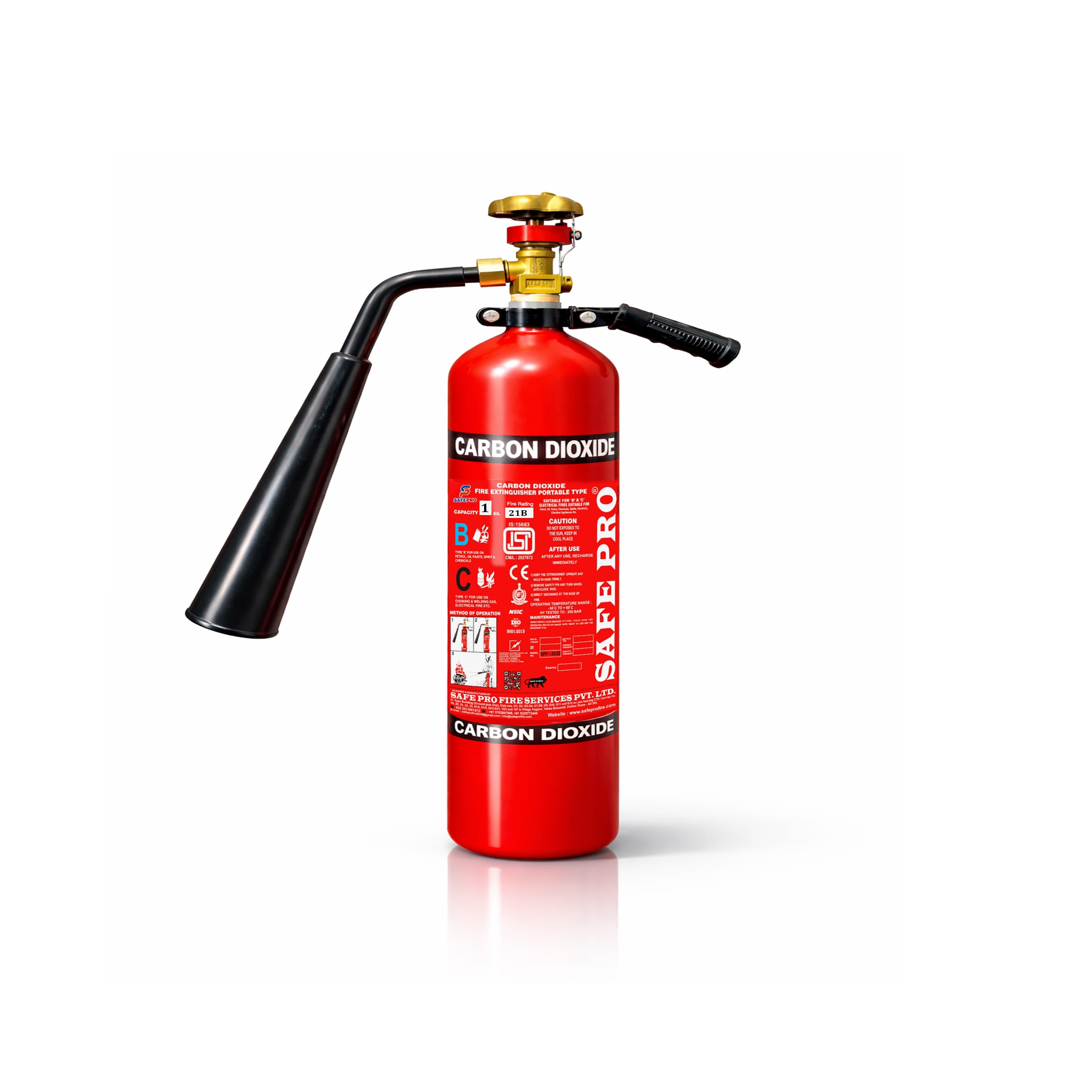 CO2 Portable Fire Extinguisher - 1KG