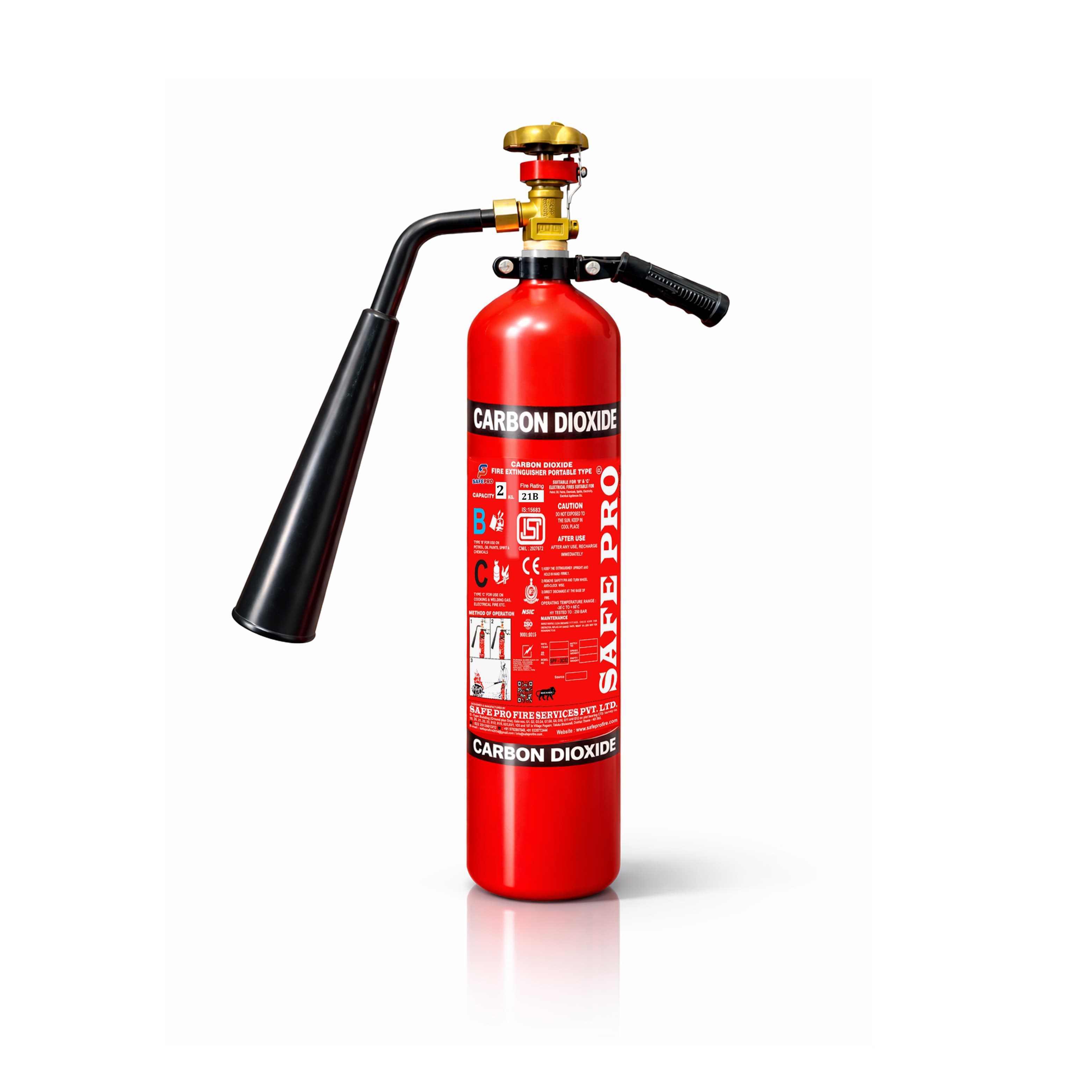 CO2 Portable Fire Extinguisher - 2KG