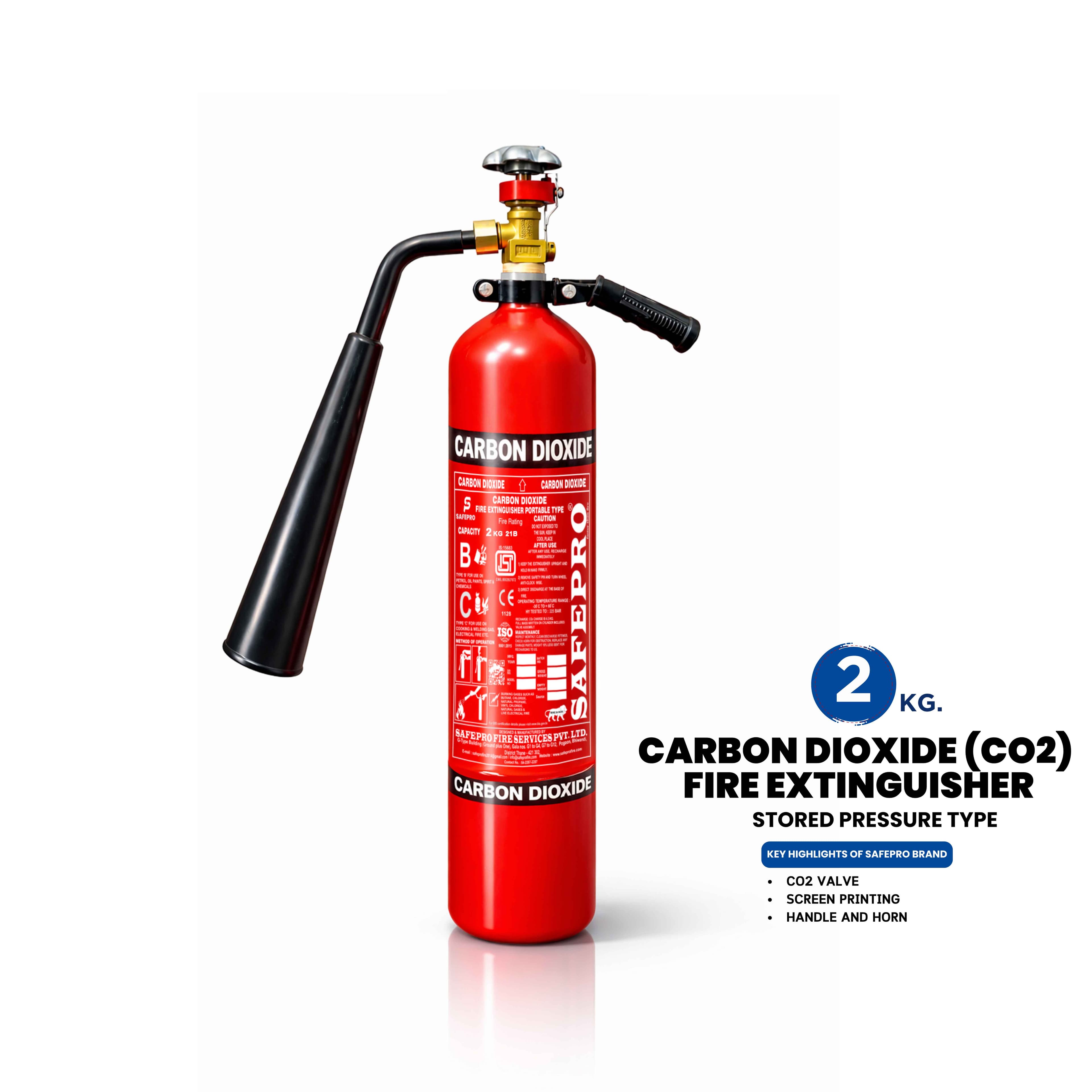 CO2 Portable Fire Extinguisher - 2KG