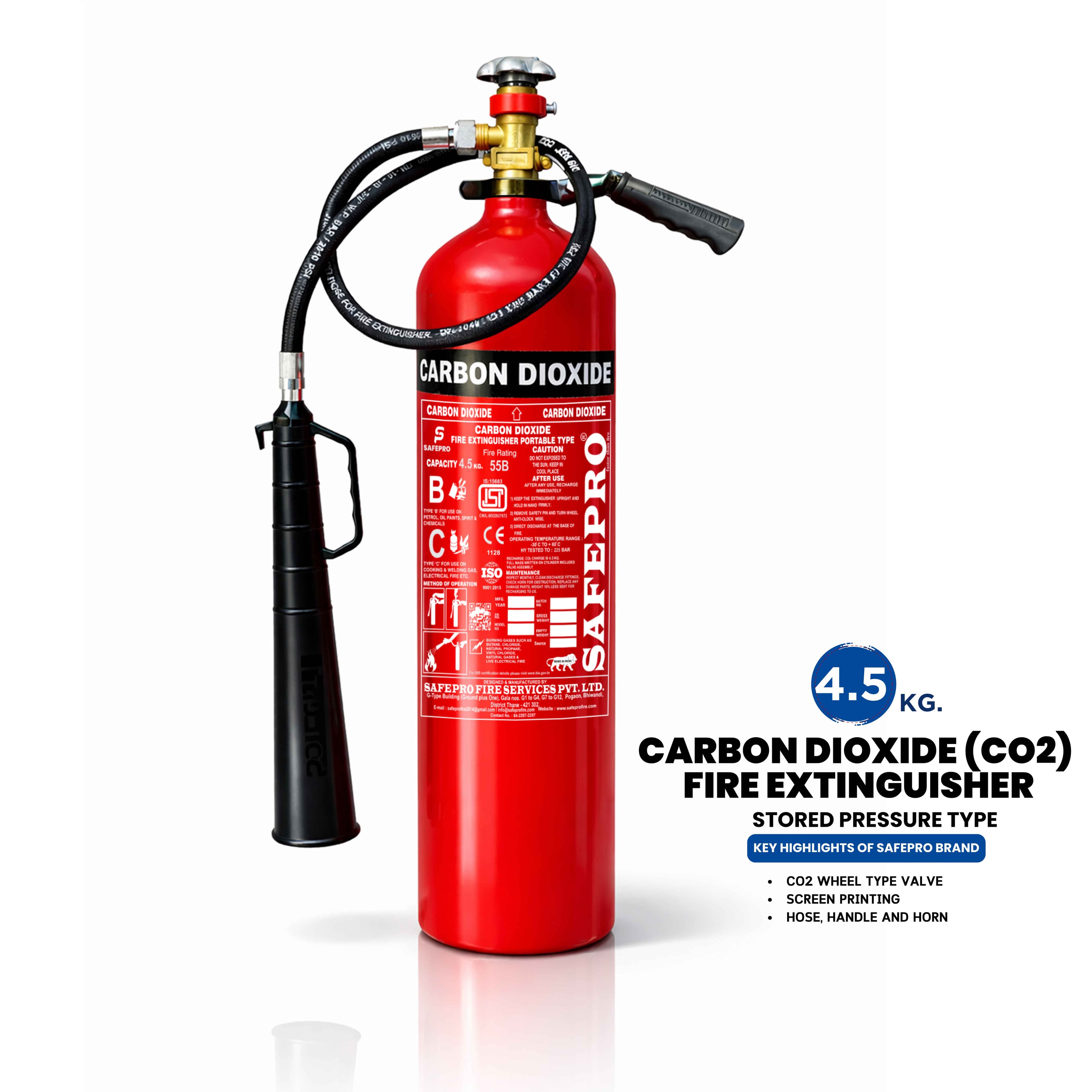 CO2 Portable Fire Extinguisher - 4.5KG