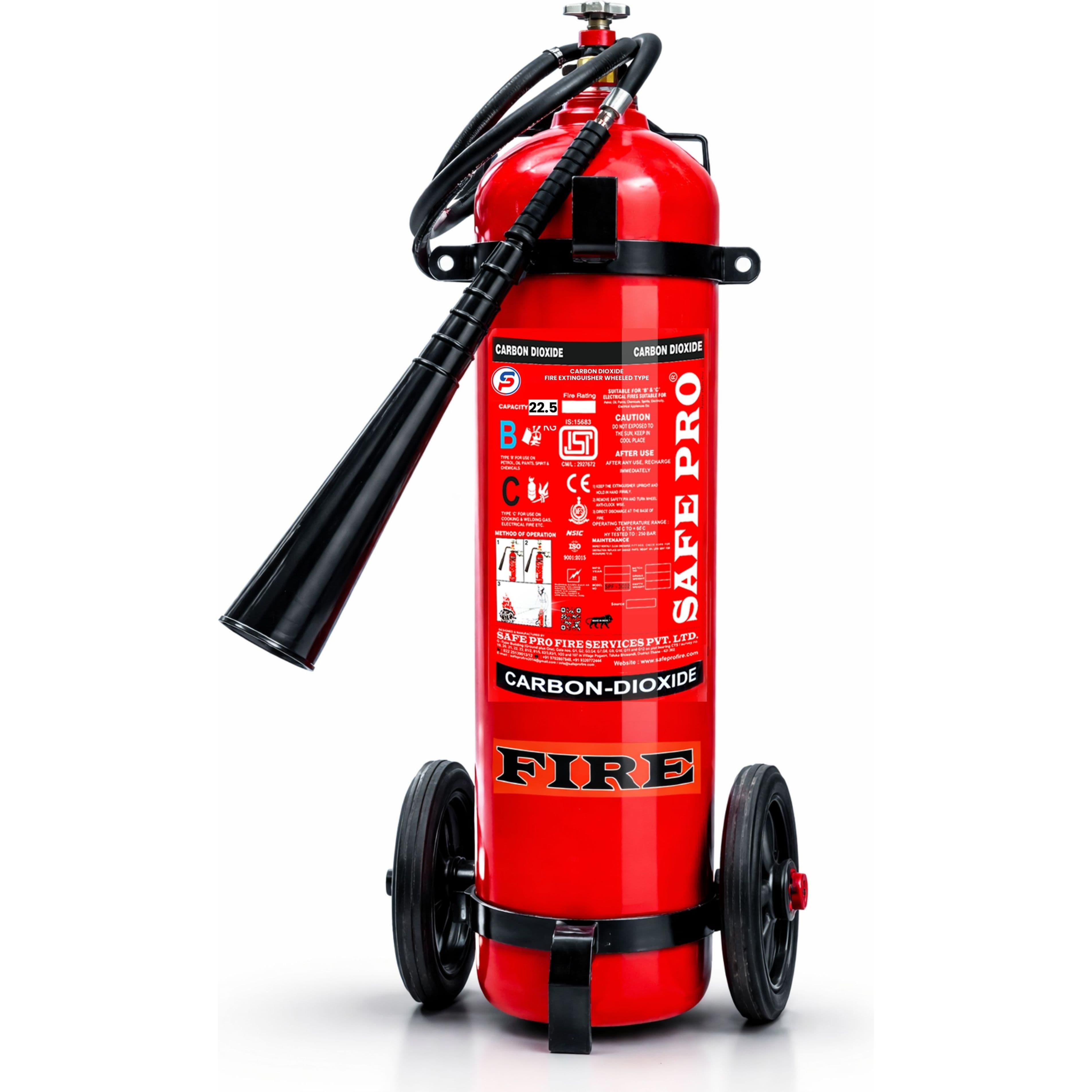 CO2 Wheeled Fire Extinguisher - 22.5KG