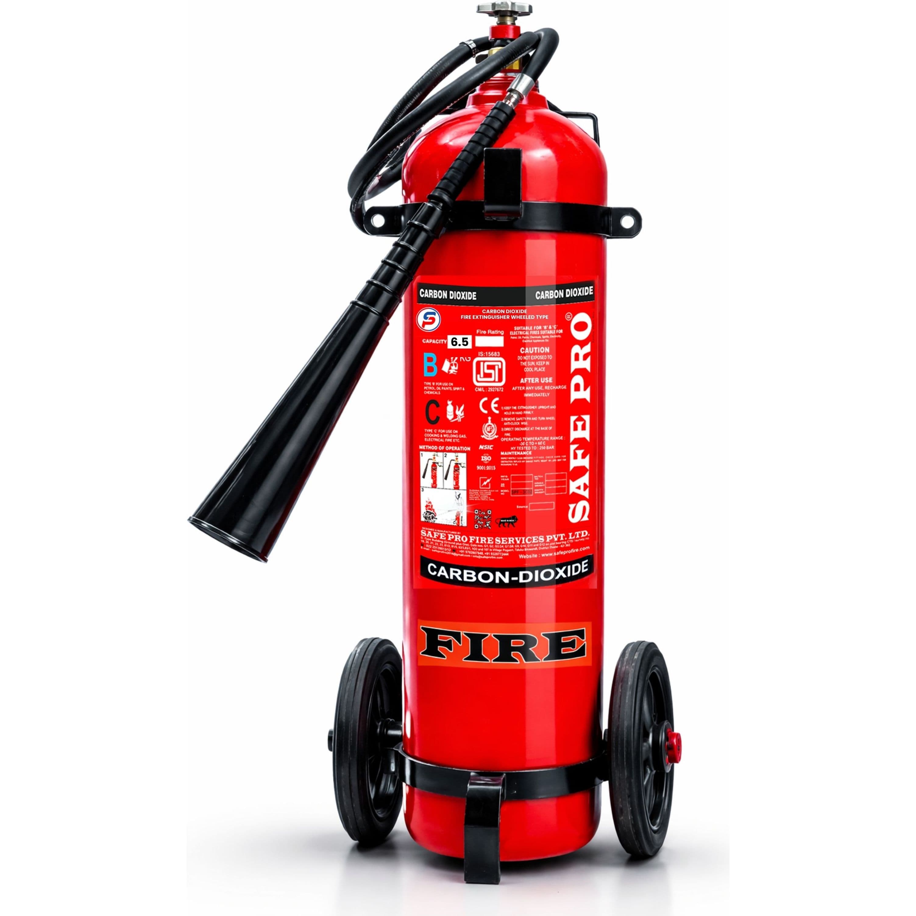 CO2 Wheeled Fire Extinguisher - 6.5KG