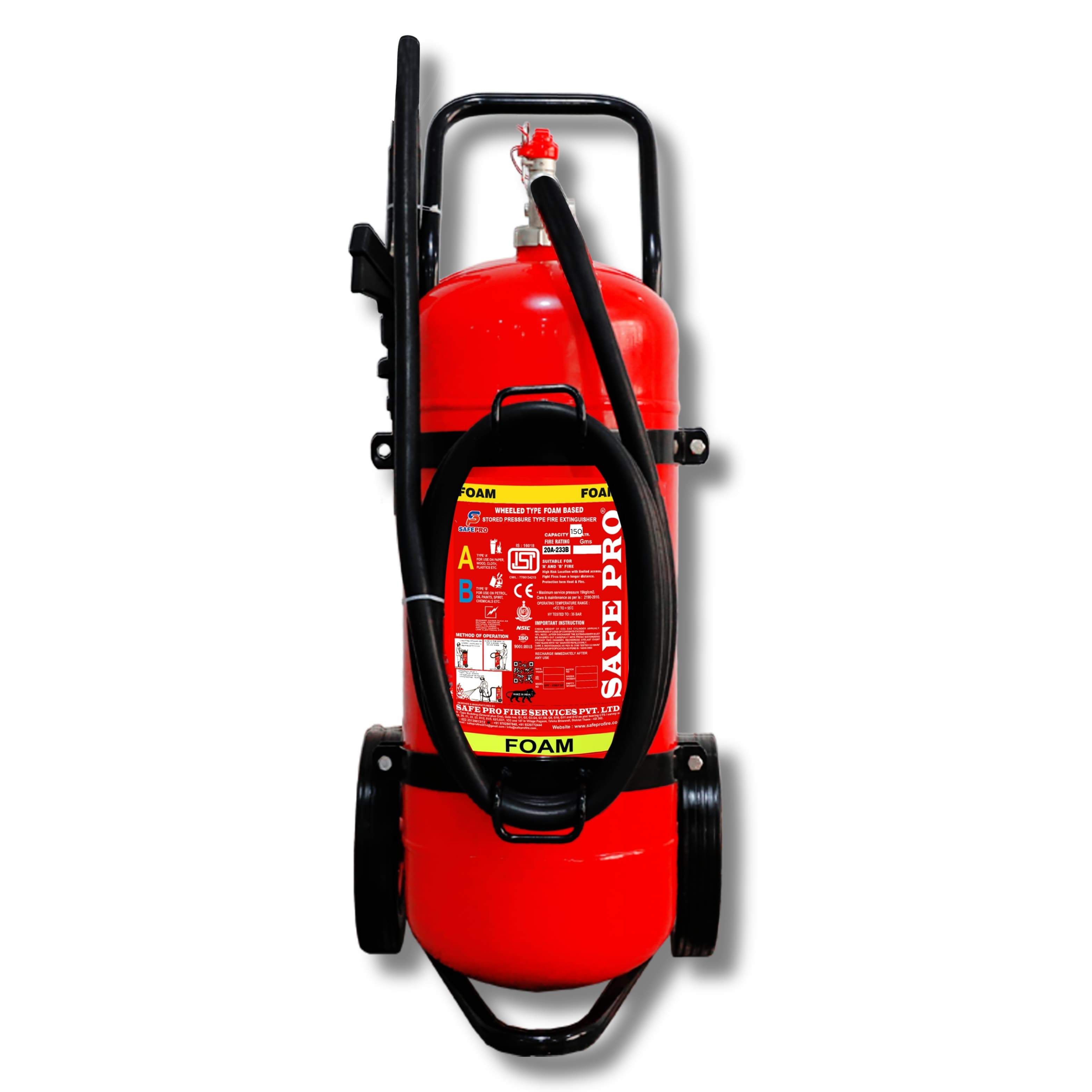 Mechanical Foam Wheeled Fire Extinguisher - 150L