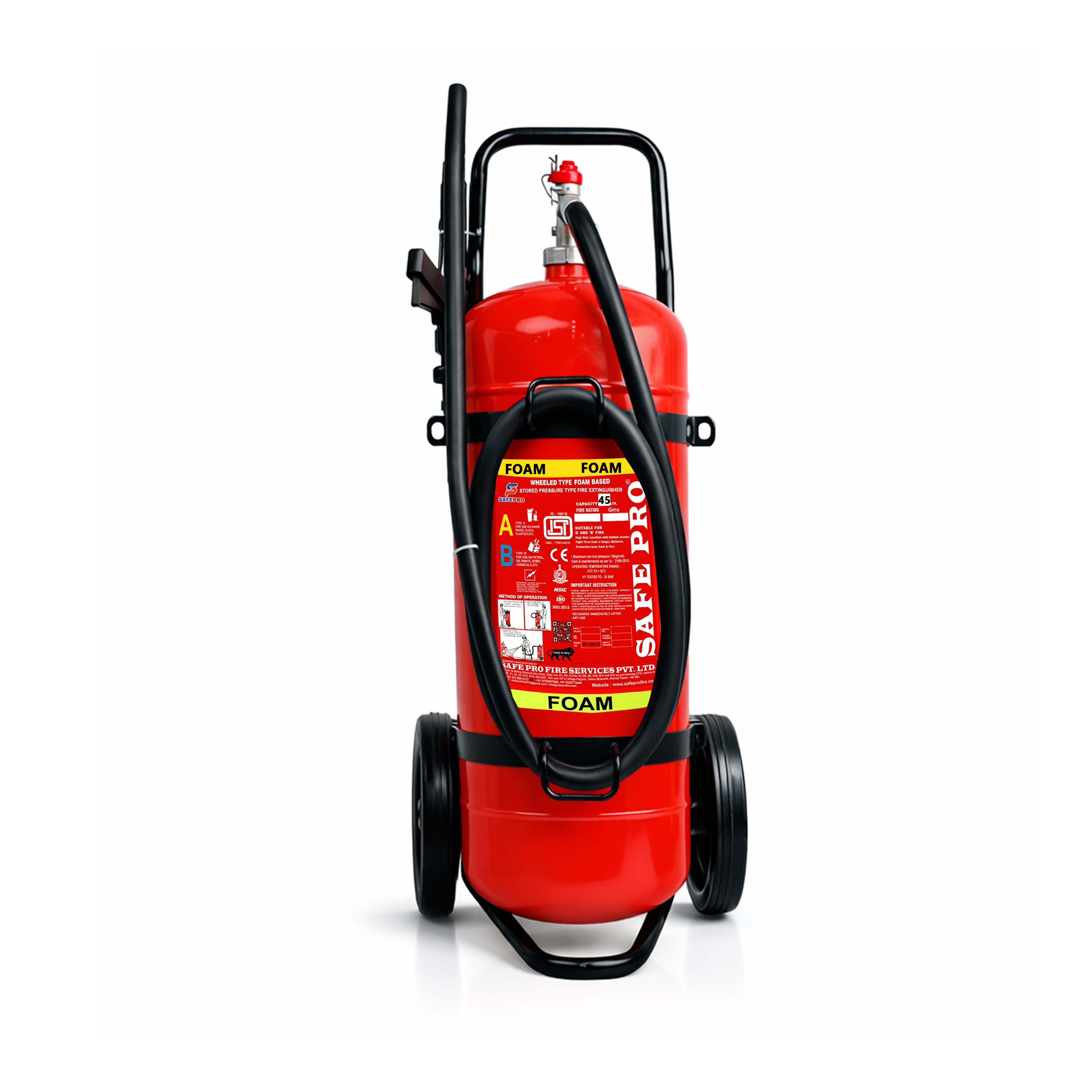 Mechanical Foam Wheeled Fire Extinguisher - 45L