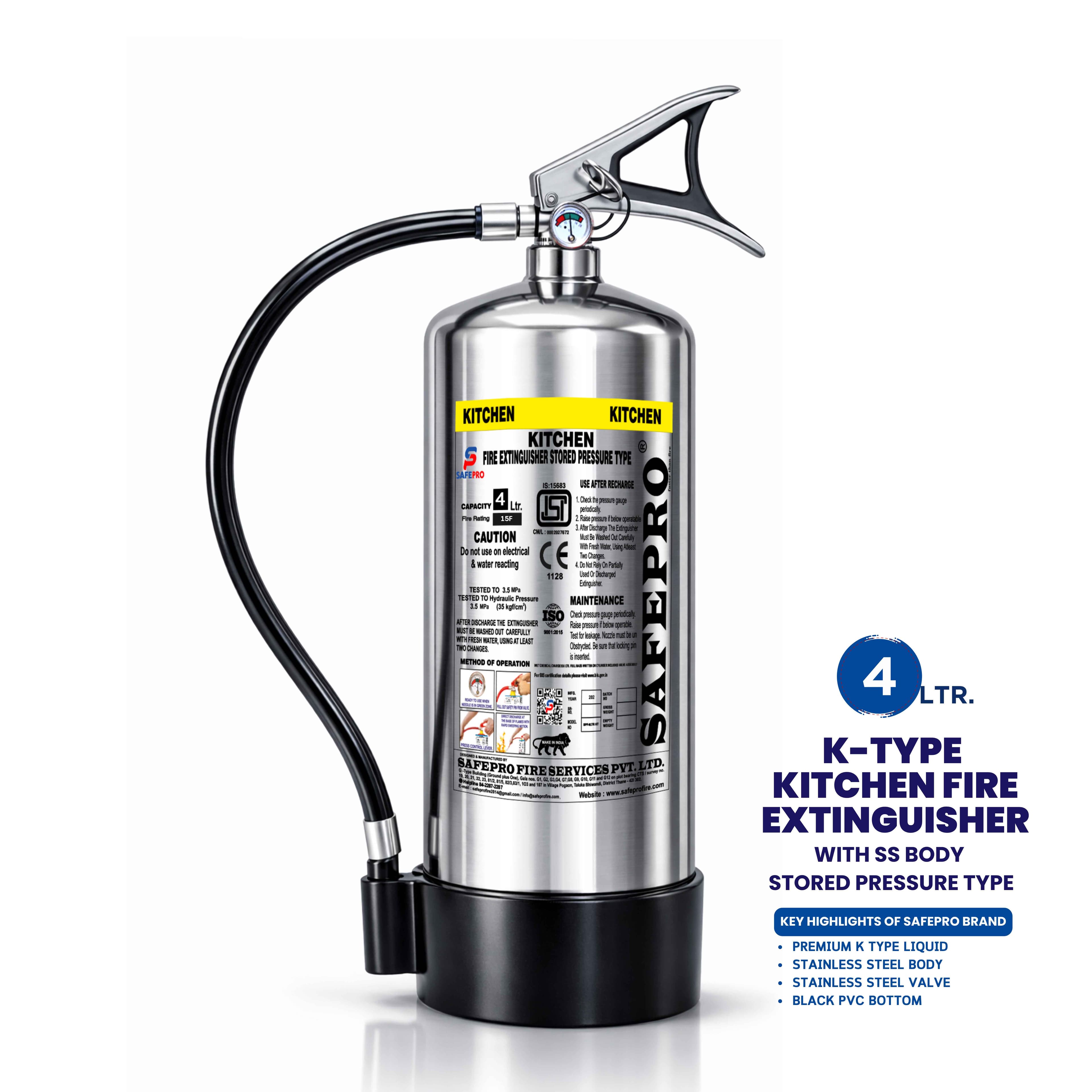 K-Type Kitchen Fire Extinguisher - 4L