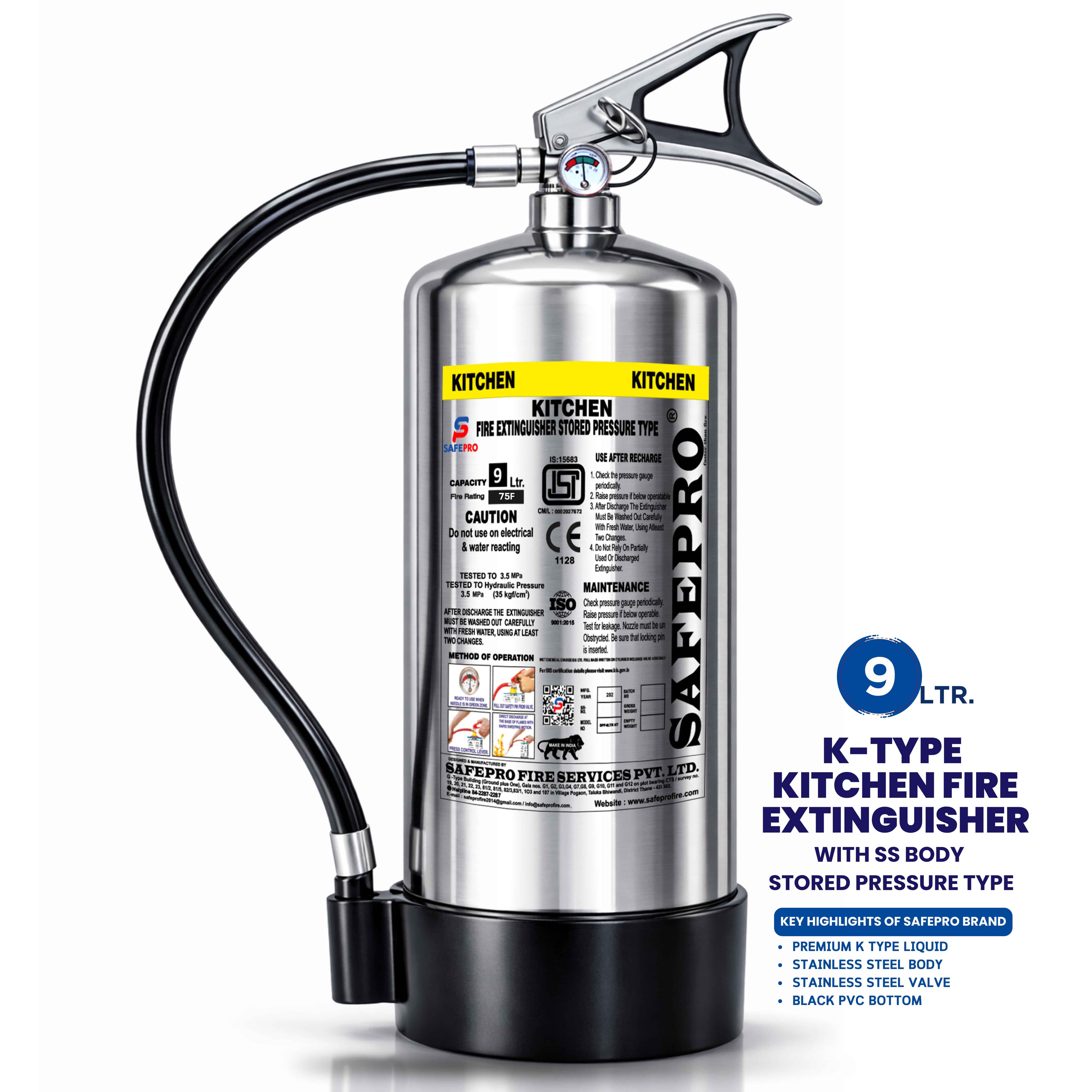 K-Type Kitchen Fire Extinguisher - 9L