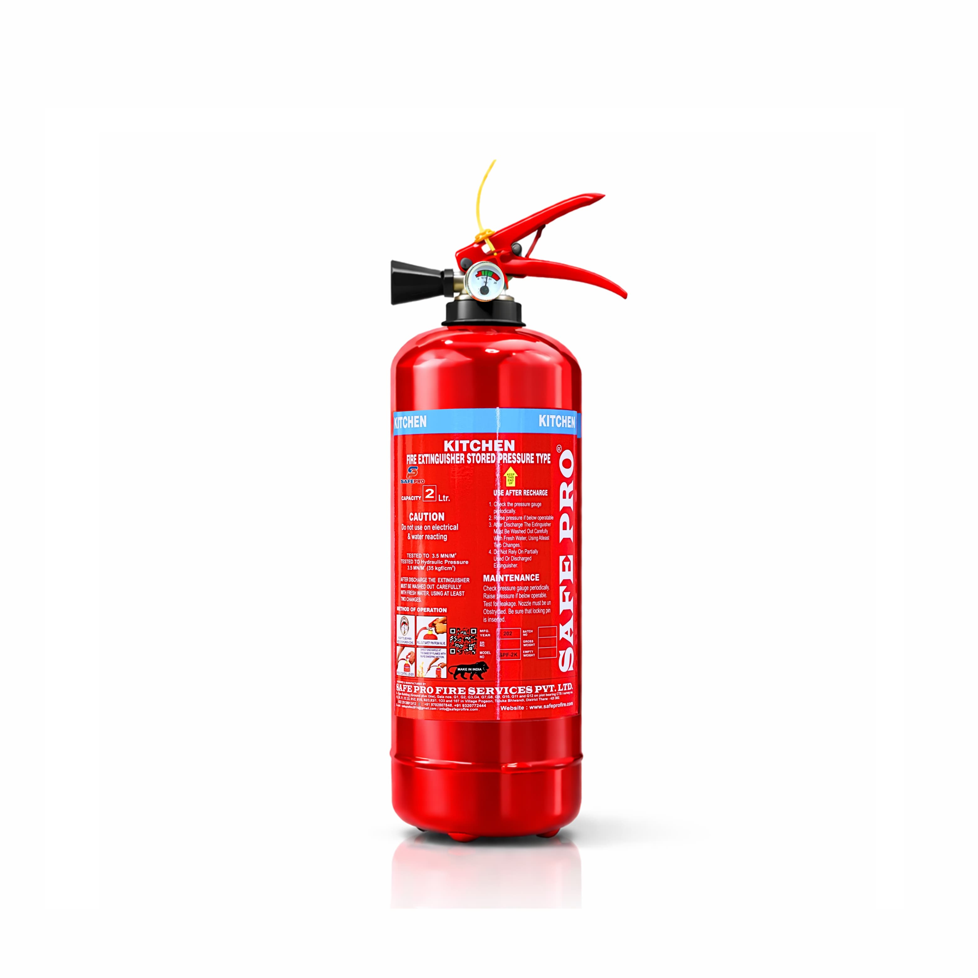 K-Type MS Kitchen Fire Extinguisher - 2L
