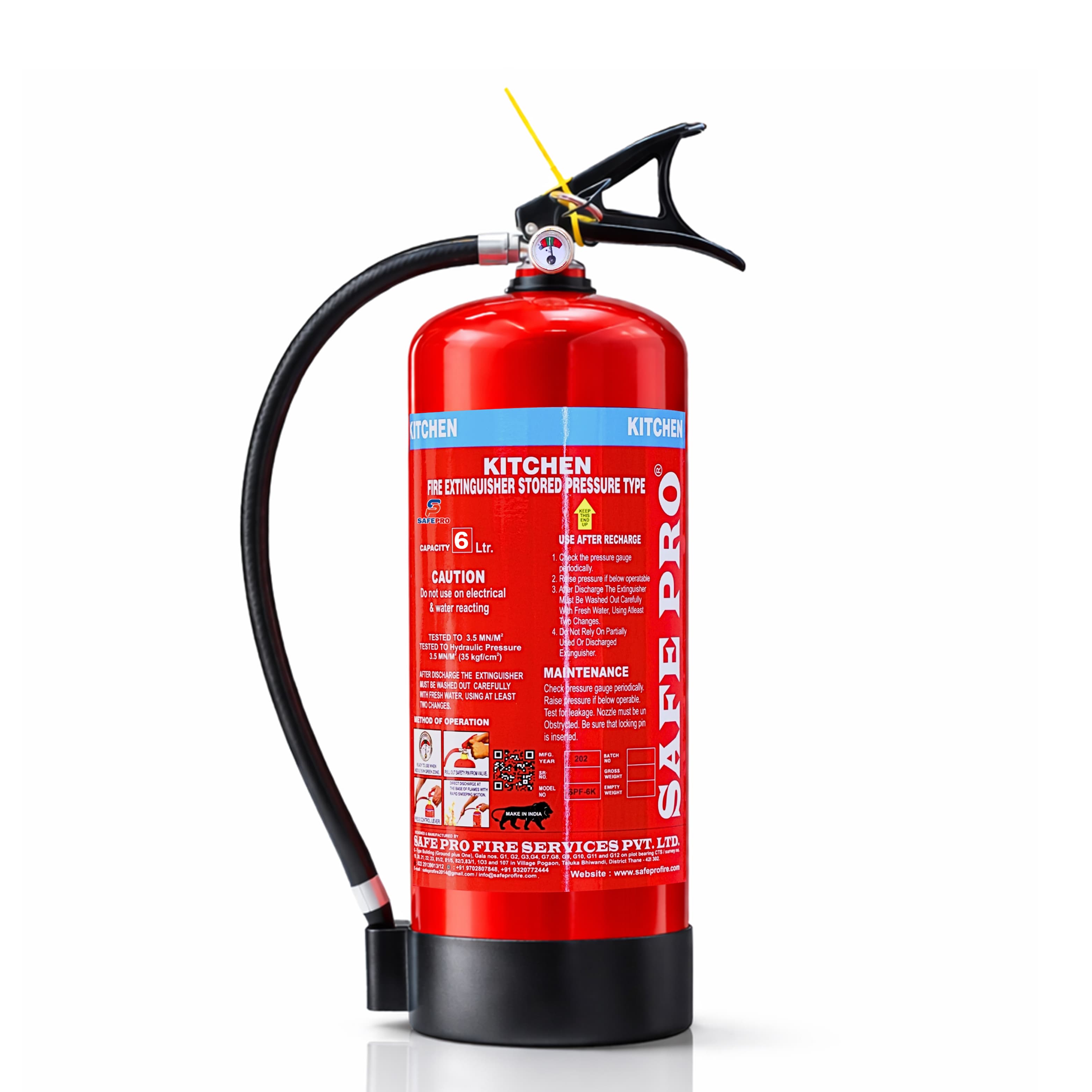 K-Type MS Kitchen Fire Extinguisher - 6L