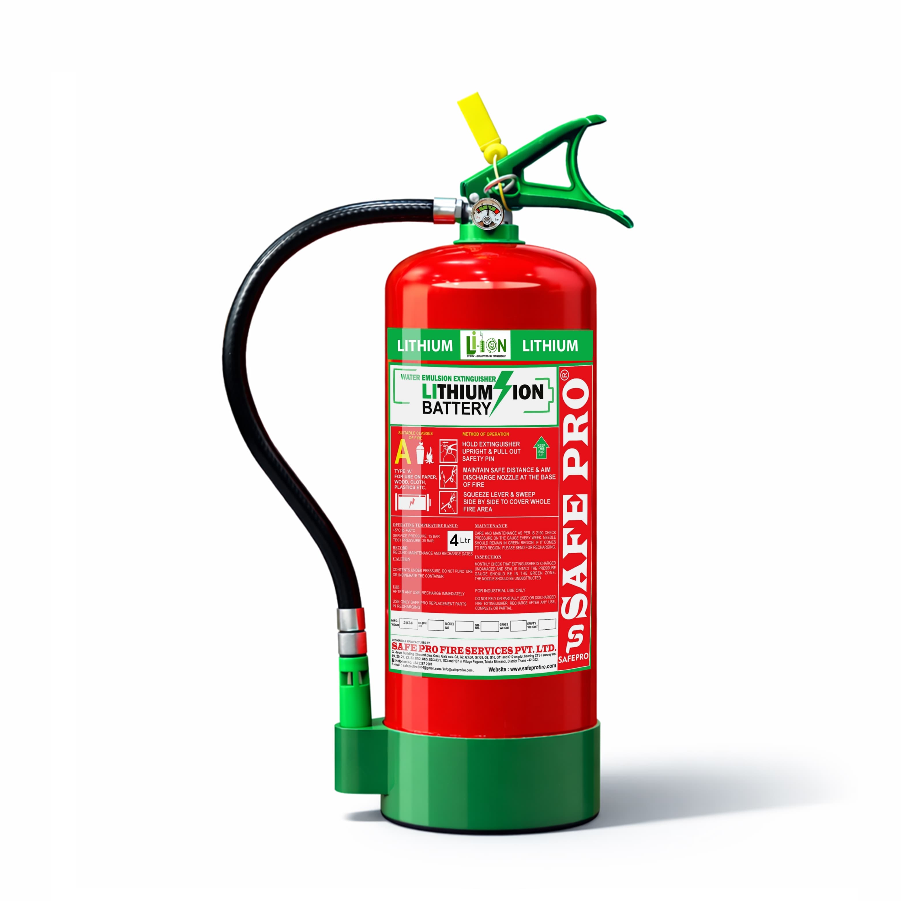 Lithium Battery Fire Extinguisher - 4L