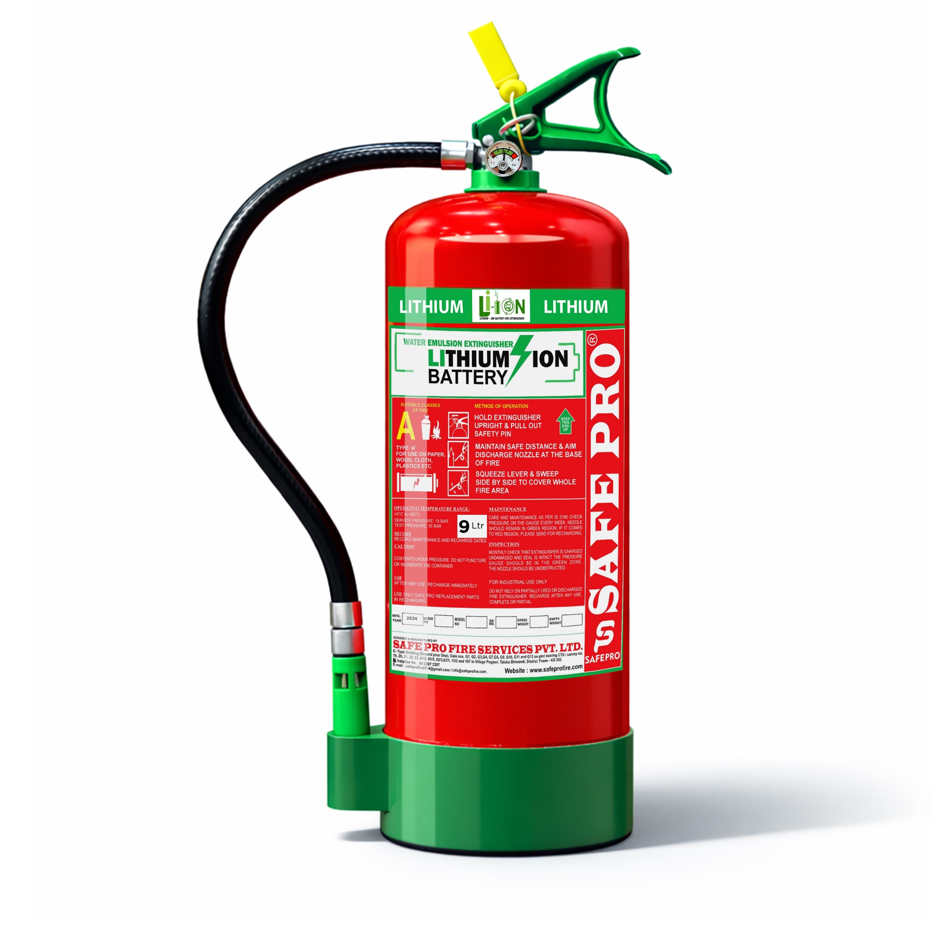 Lithium Battery Fire Extinguisher - 9L