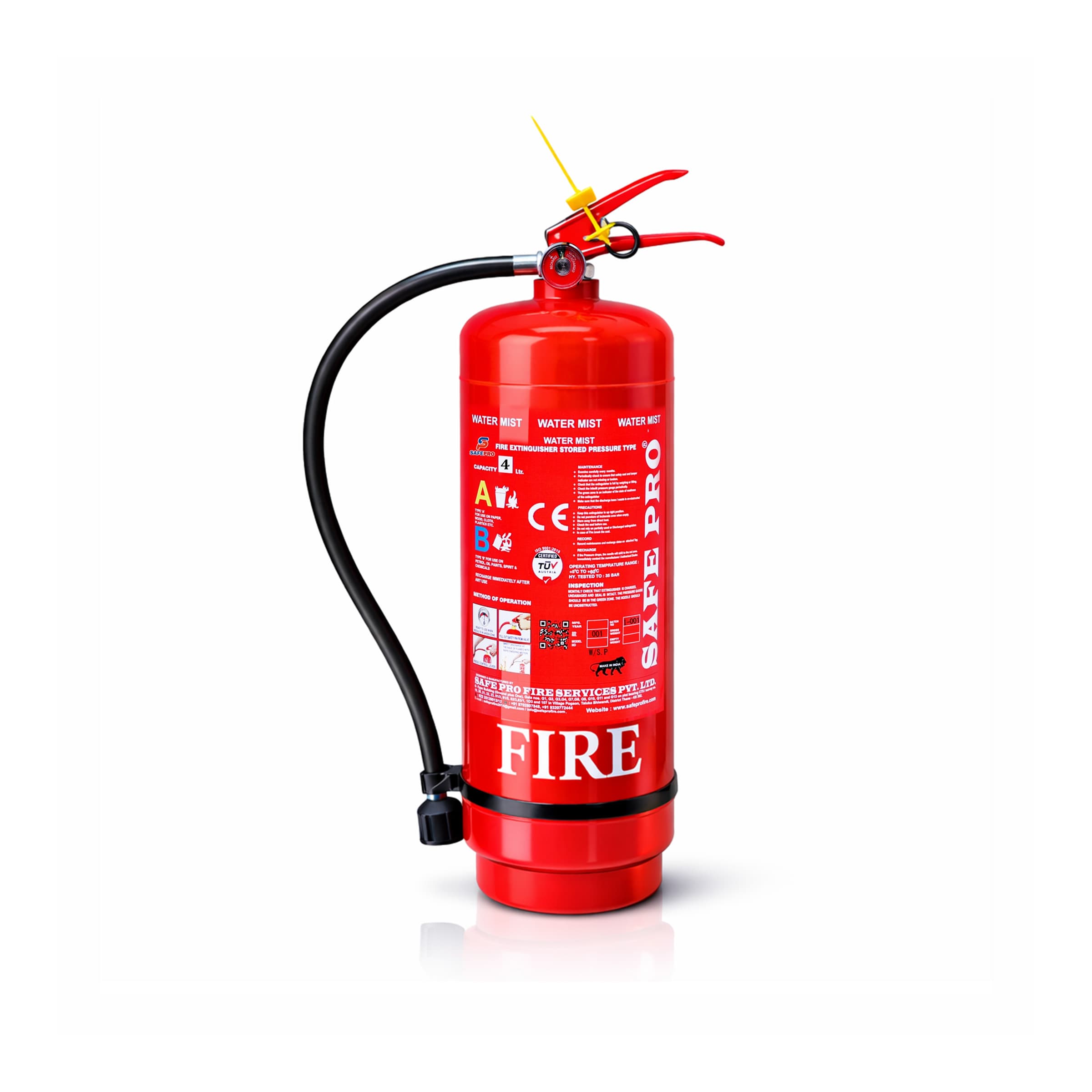Water Mist Fire Extinguisher - 4L
