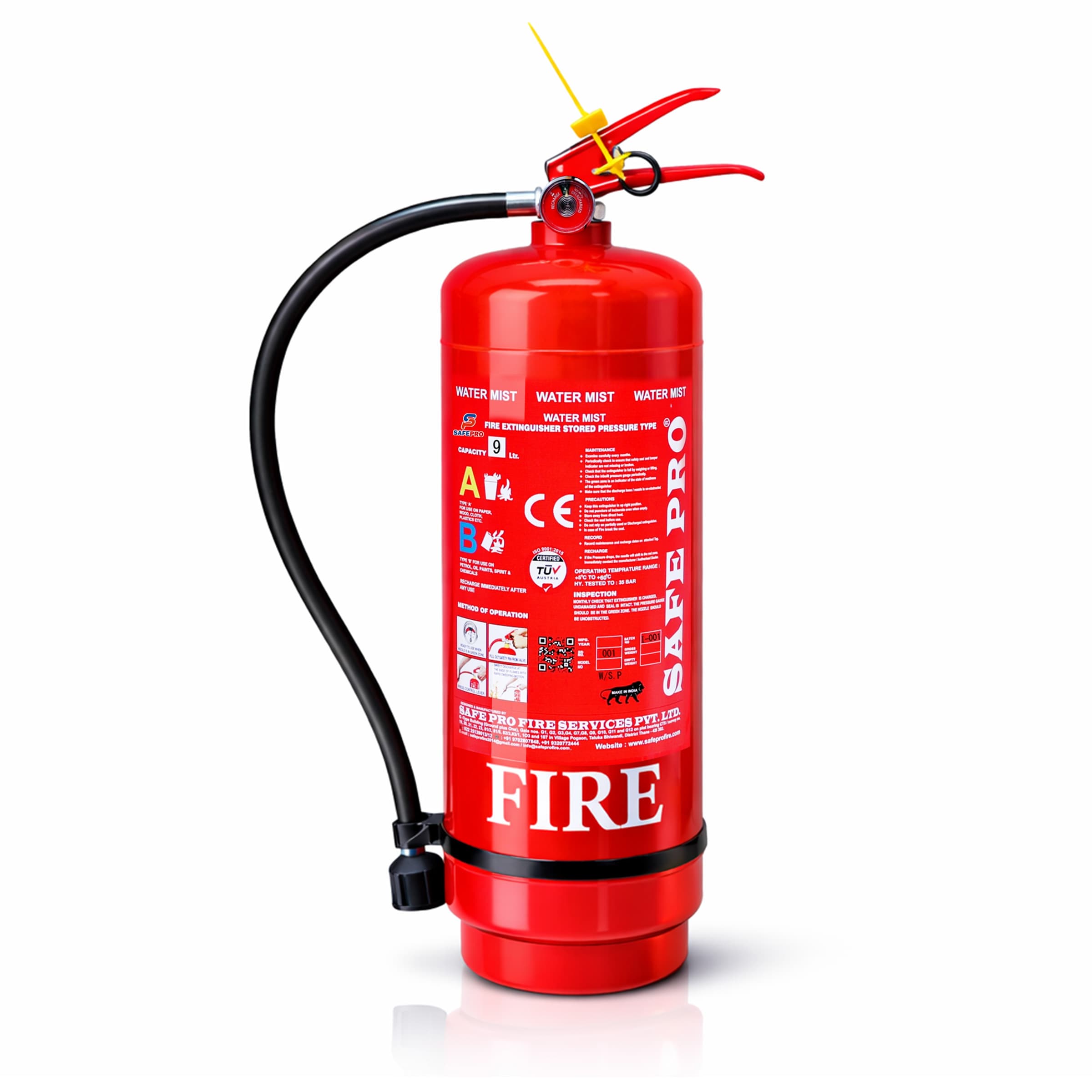 Water Mist Fire Extinguisher - 9L