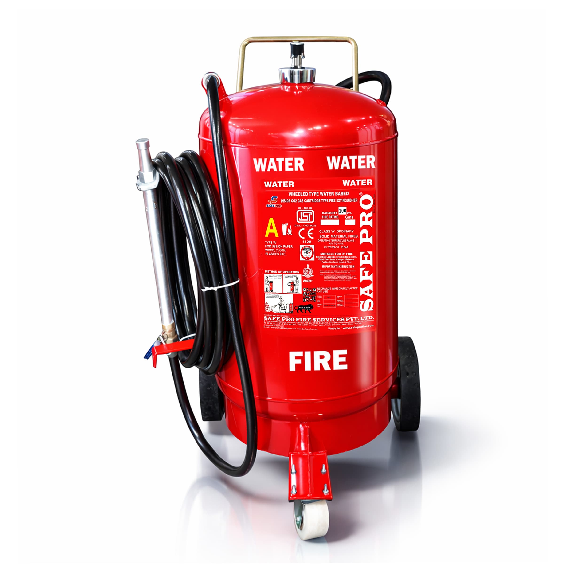 Water Wheeled Fire Extinguisher - 100L