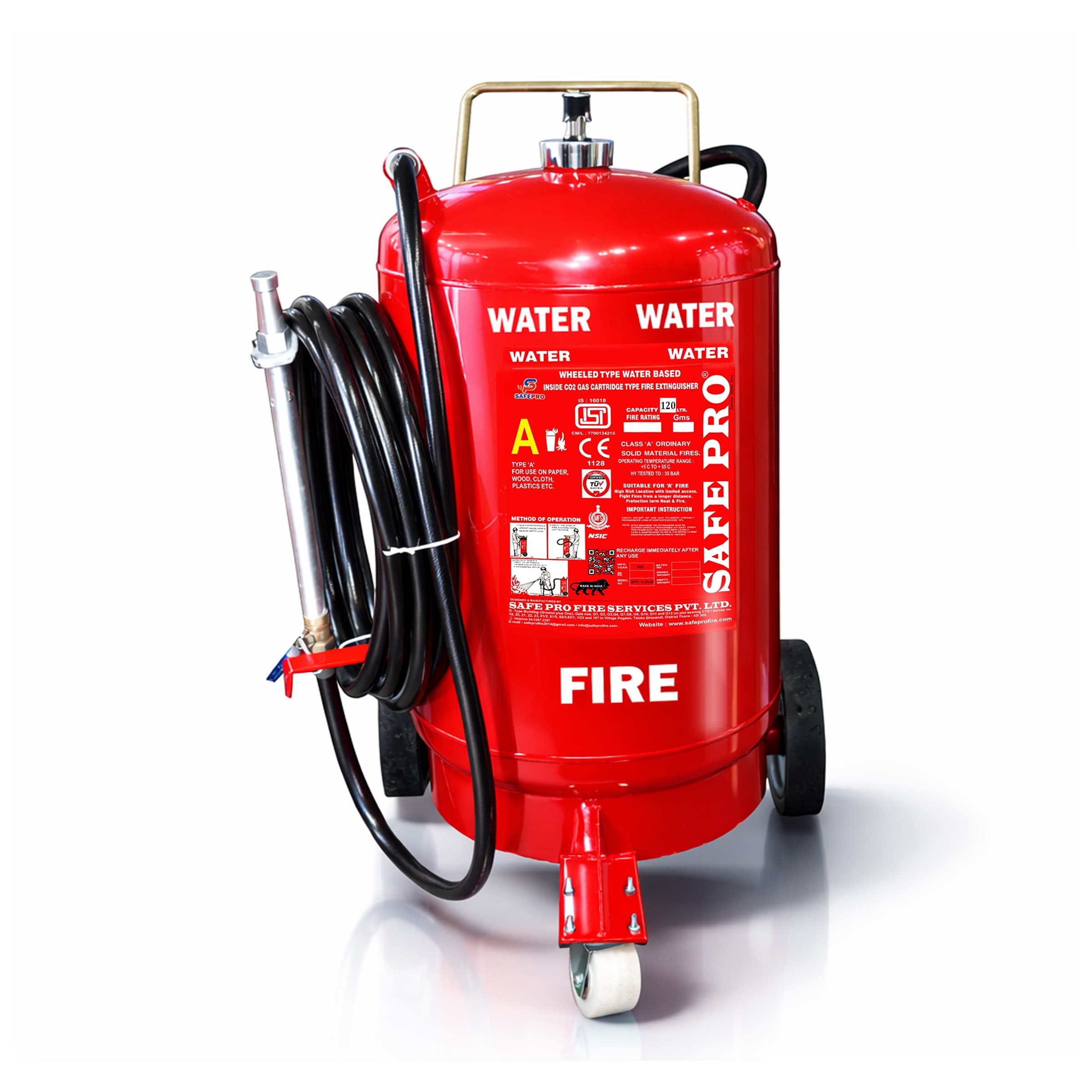 Water Wheeled Fire Extinguisher - 120L