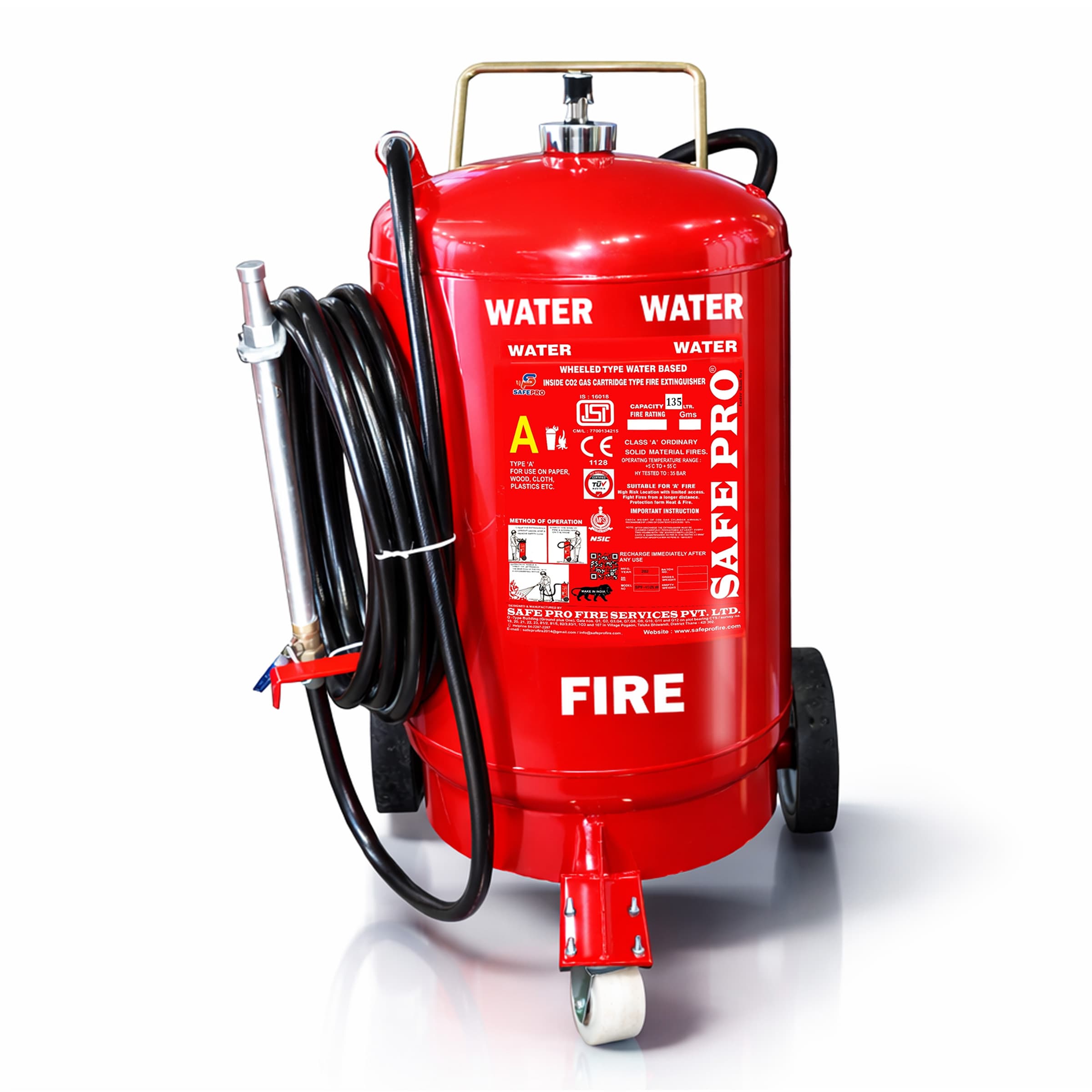 Water Wheeled Fire Extinguisher - 135L