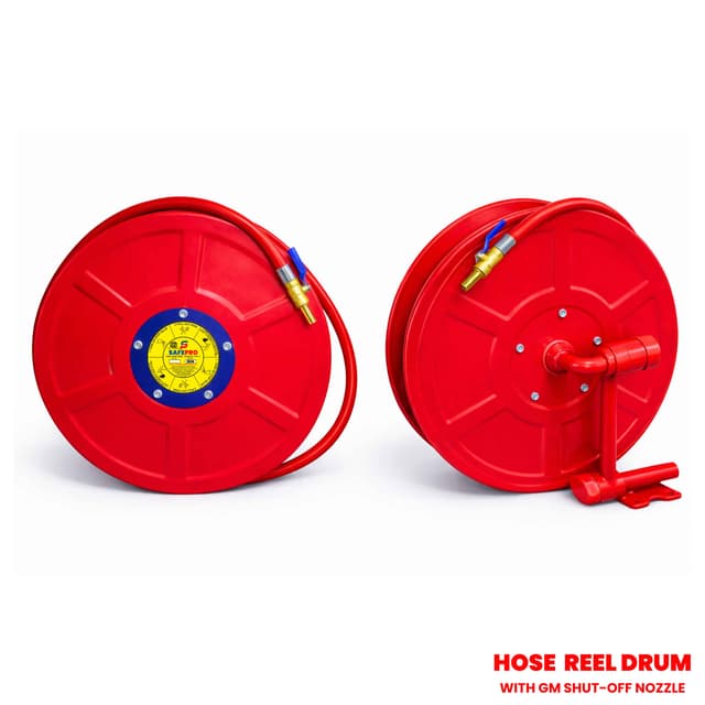 Hose Reel Drum with GM Shut Off Nozzle