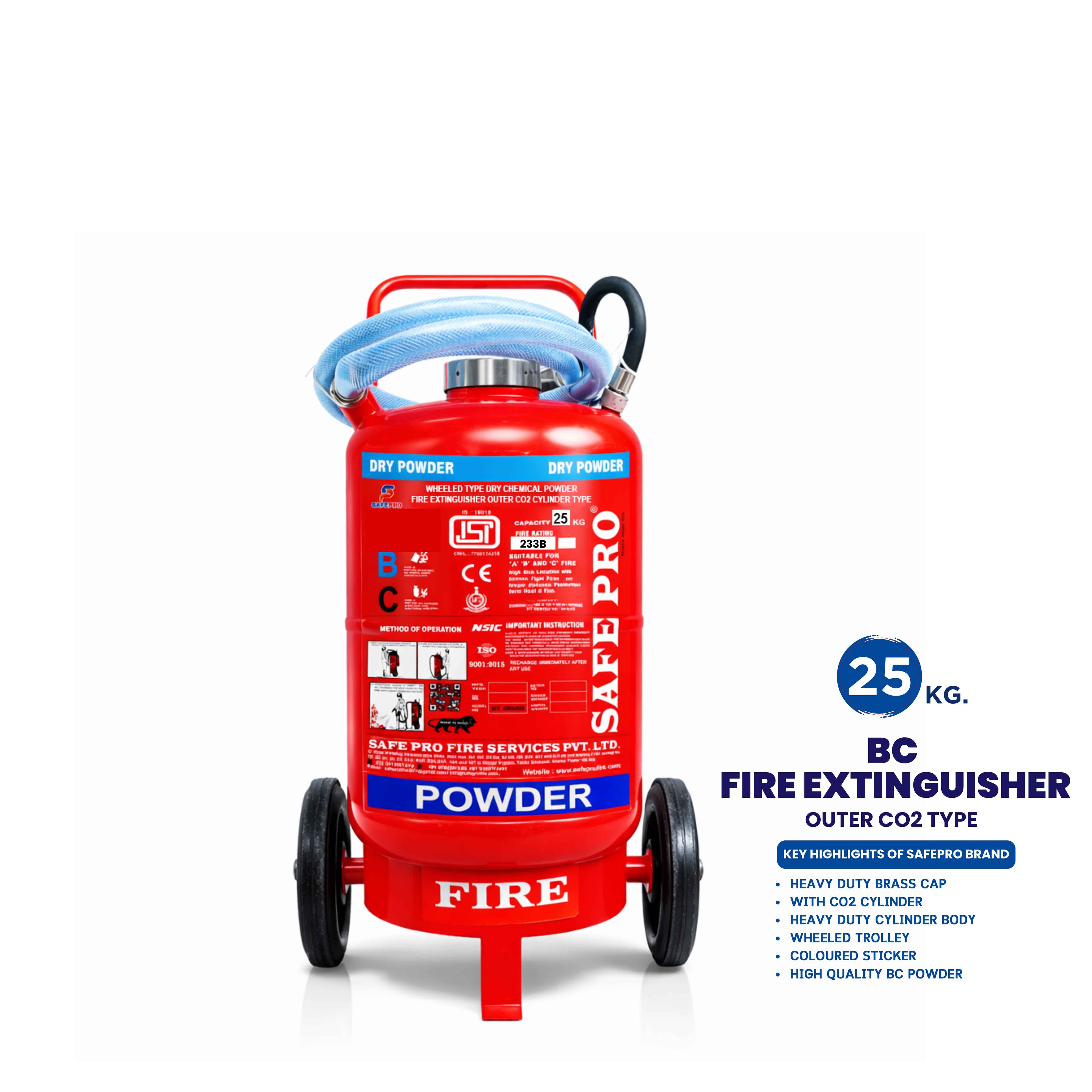 BC Wheeled Fire Extinguisher - 25KG