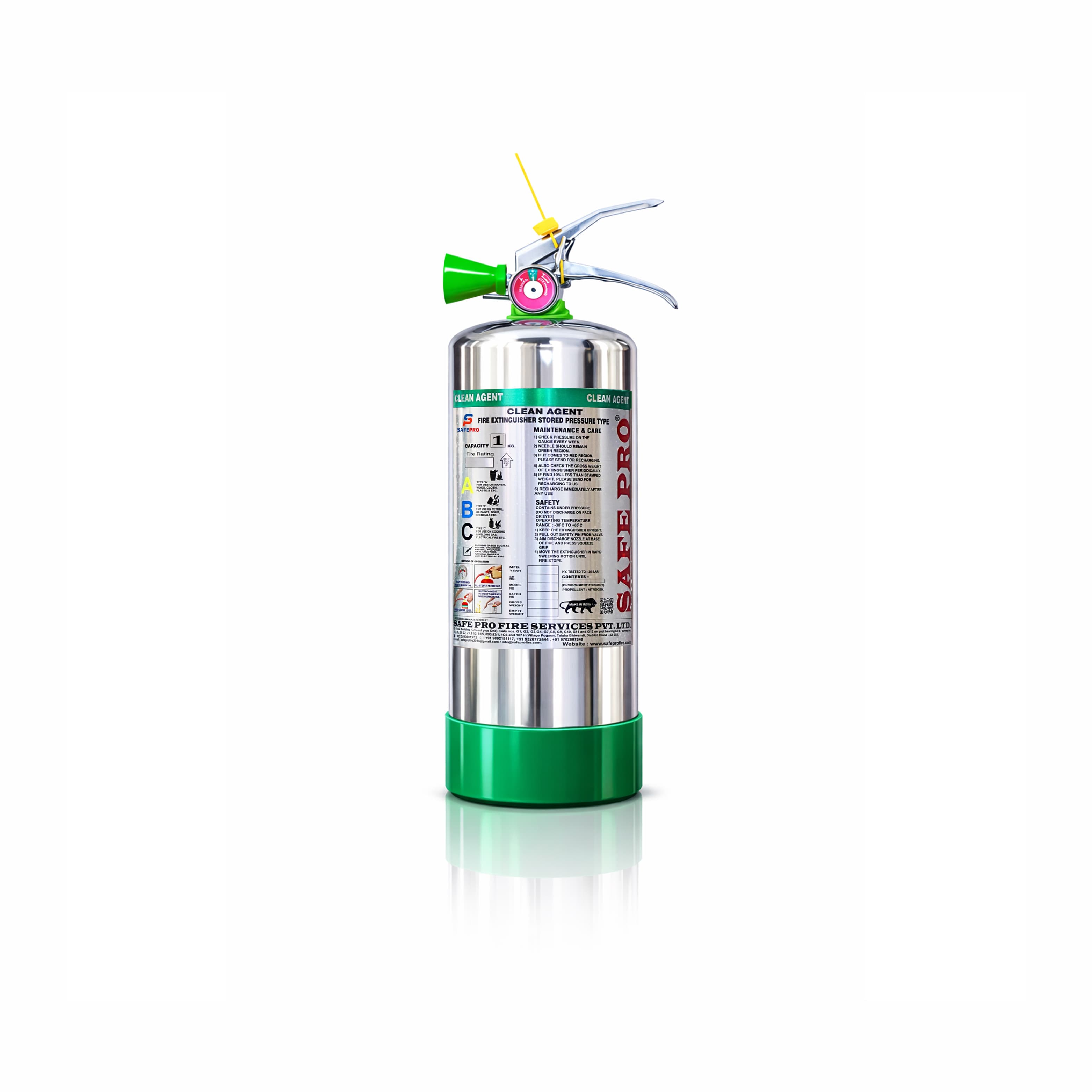 Clean Agent SS Fire Extinguisher - 1KG
