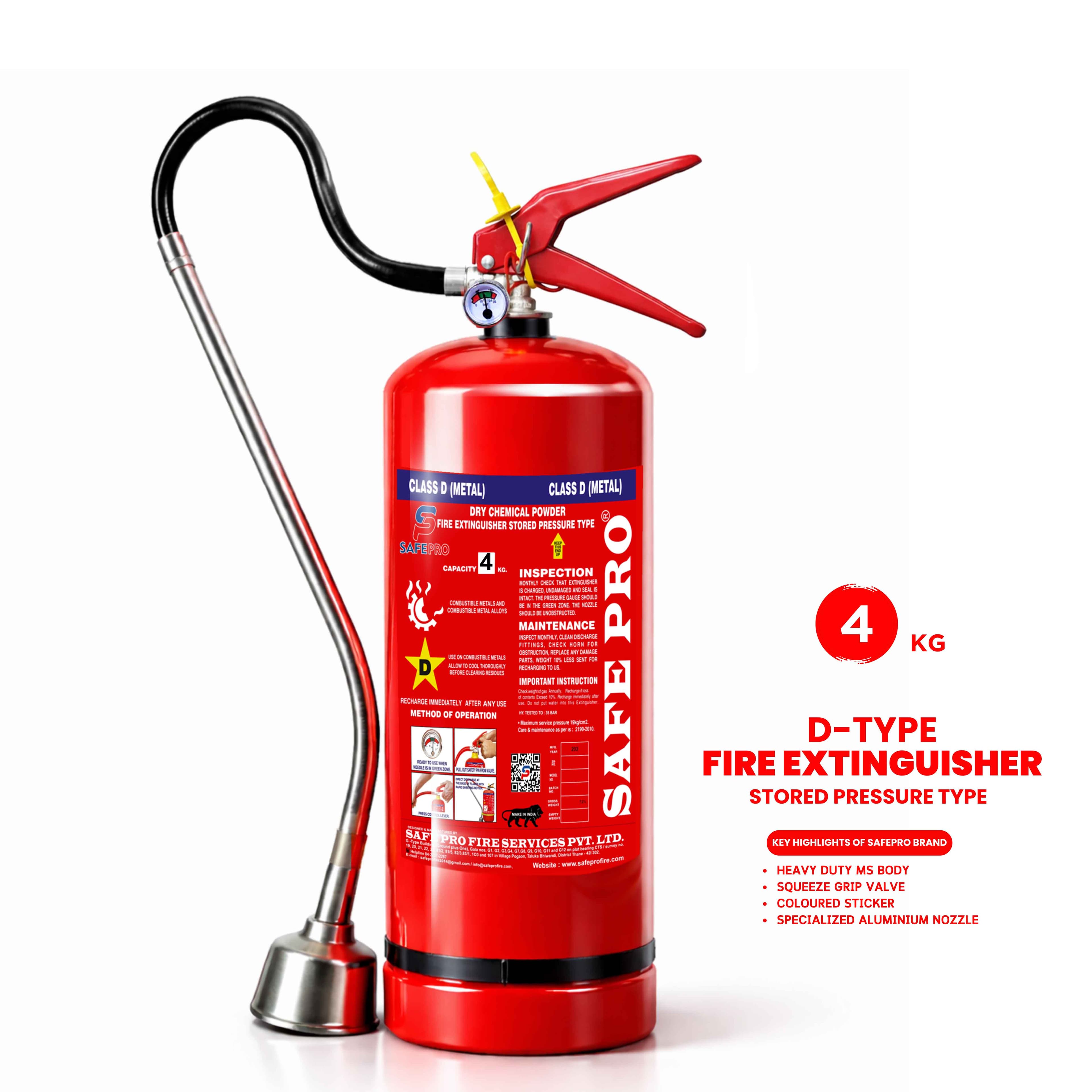 D-Type Metal Fire Extinguisher - 4KG