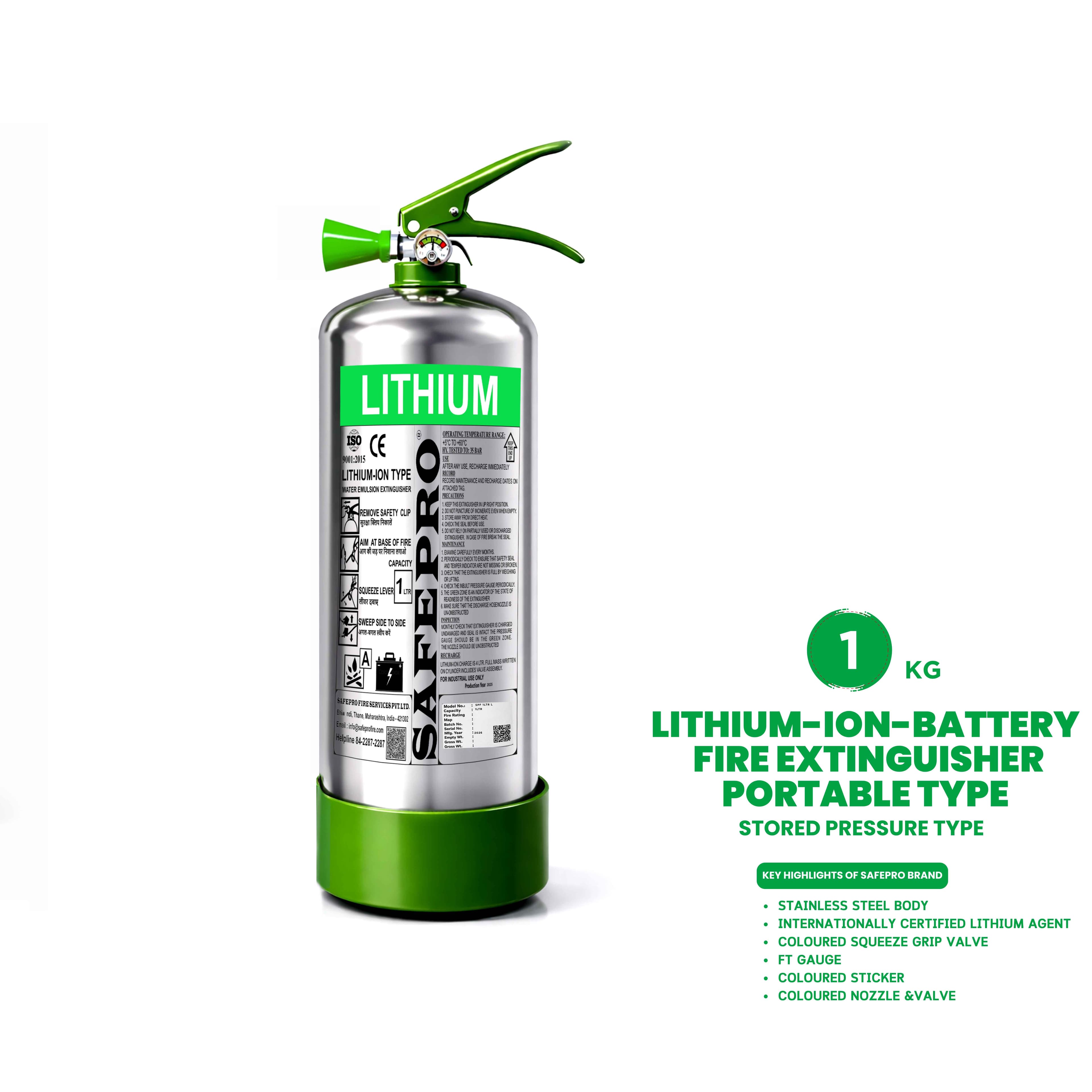 Lithium-Ion Battery Fire Extinguisher - 1L
