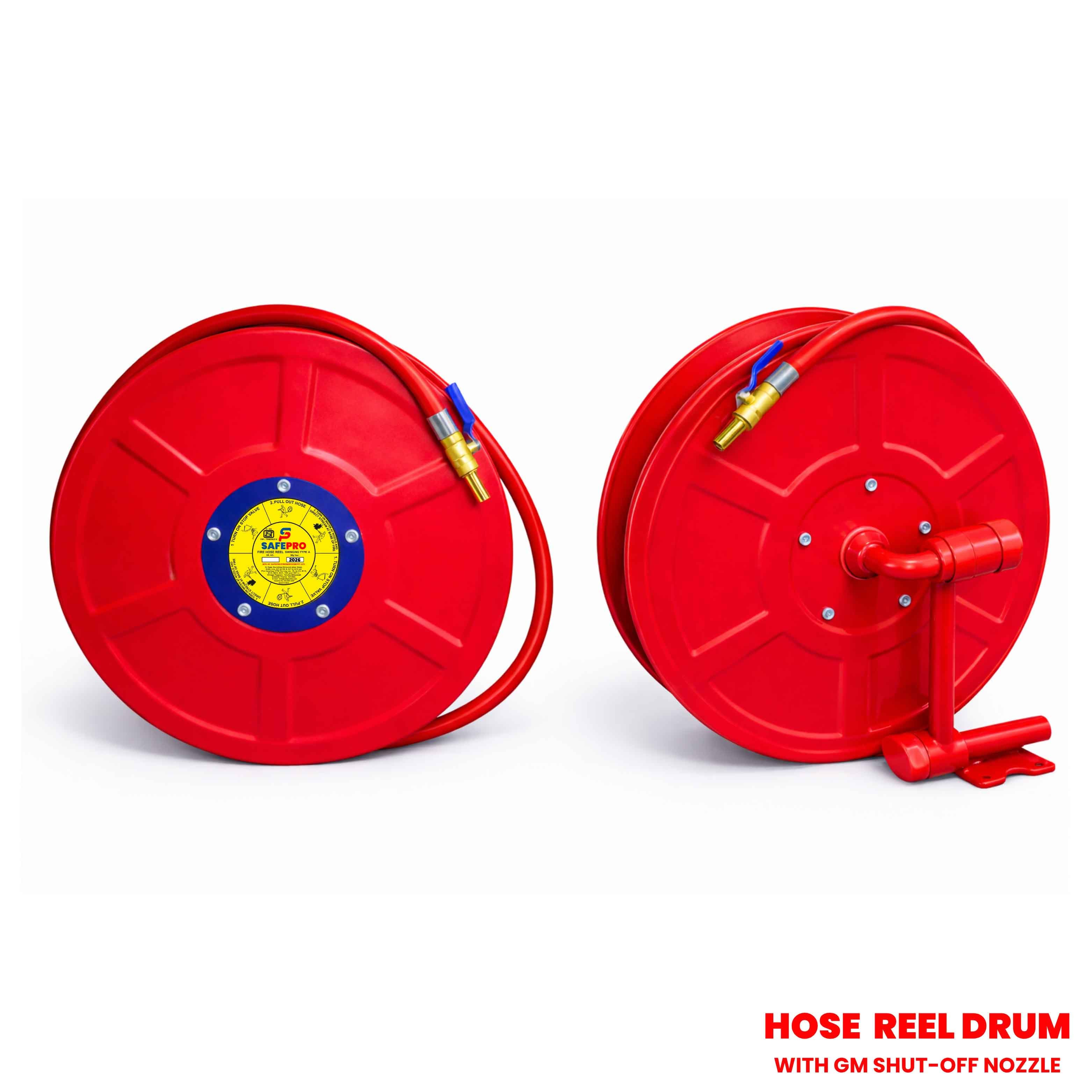 Hose Reel Drum with GM Shut Off Nozzle - Hose Reel Drum with GM Shut Off Nozzle