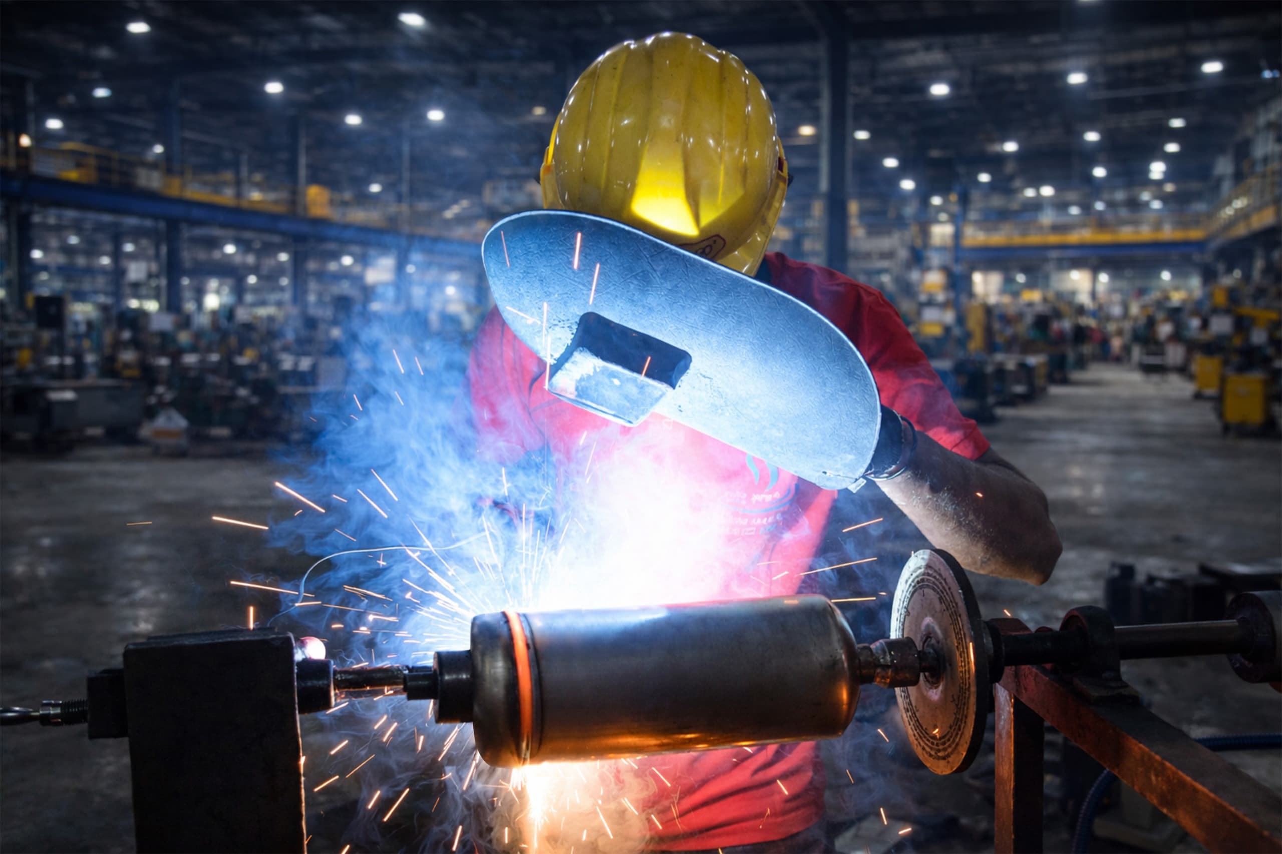 Manufacturing campus aerial view