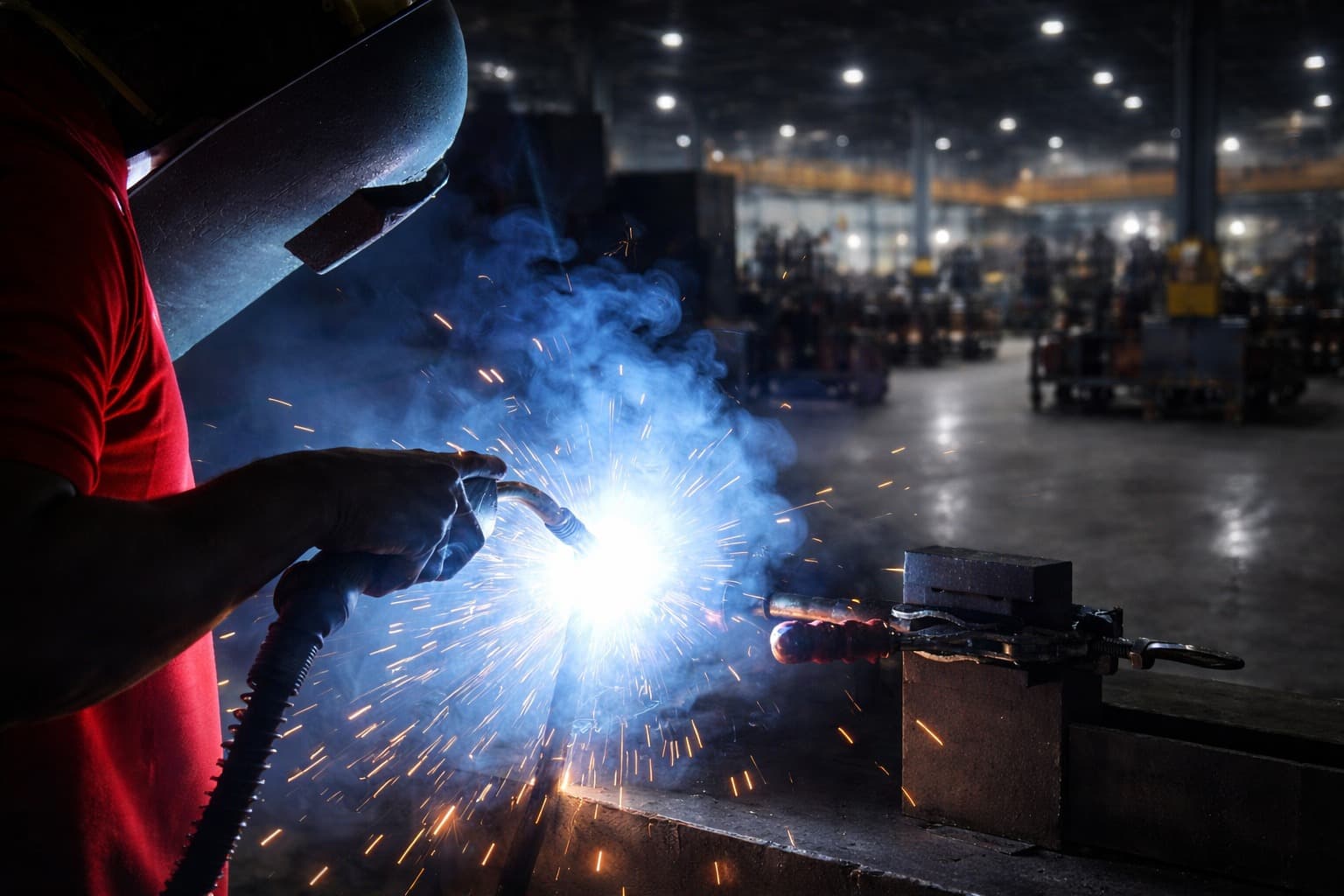 Industrial press and assembly